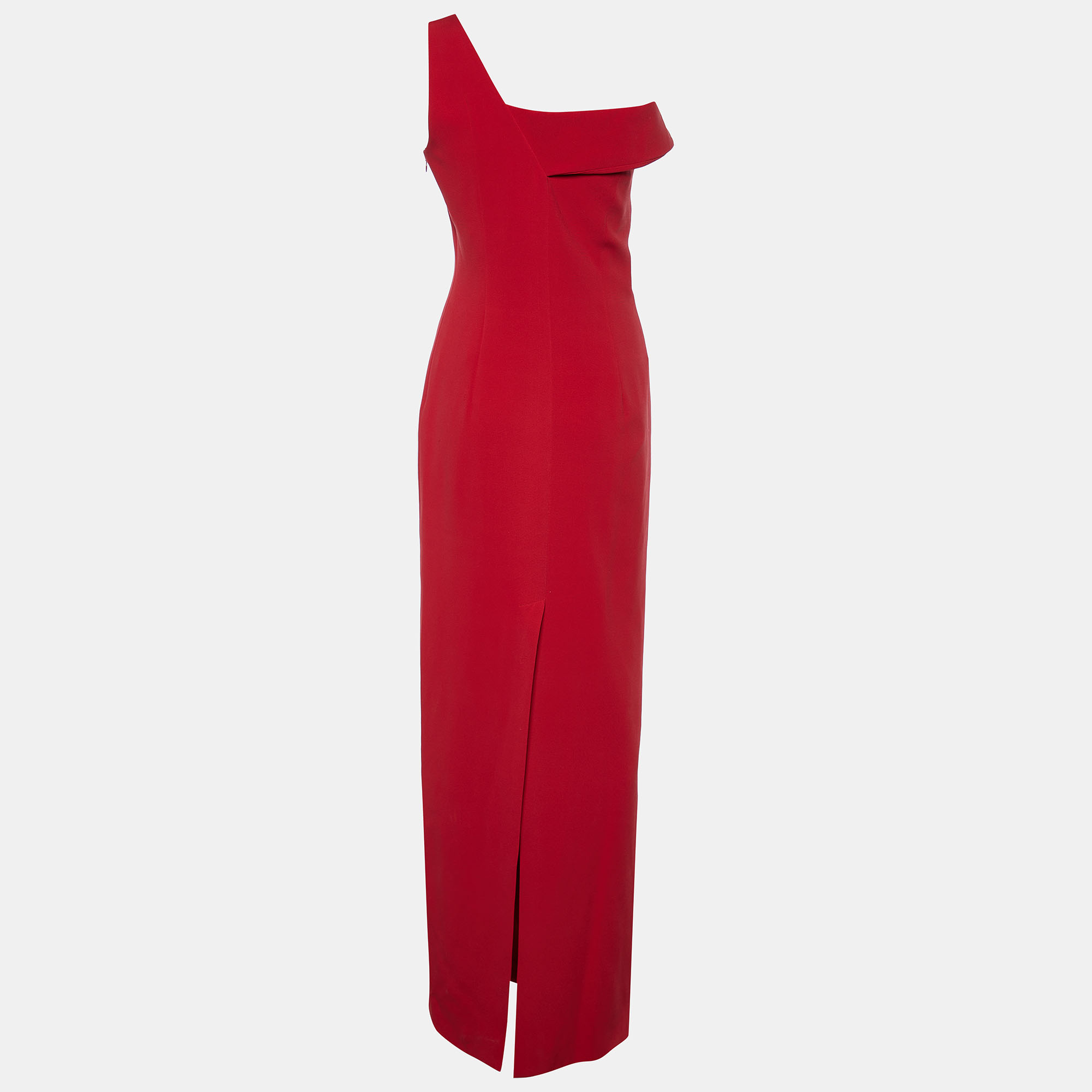 

Balenciaga Red Silk Crepe Sleeveless Maxi Dress