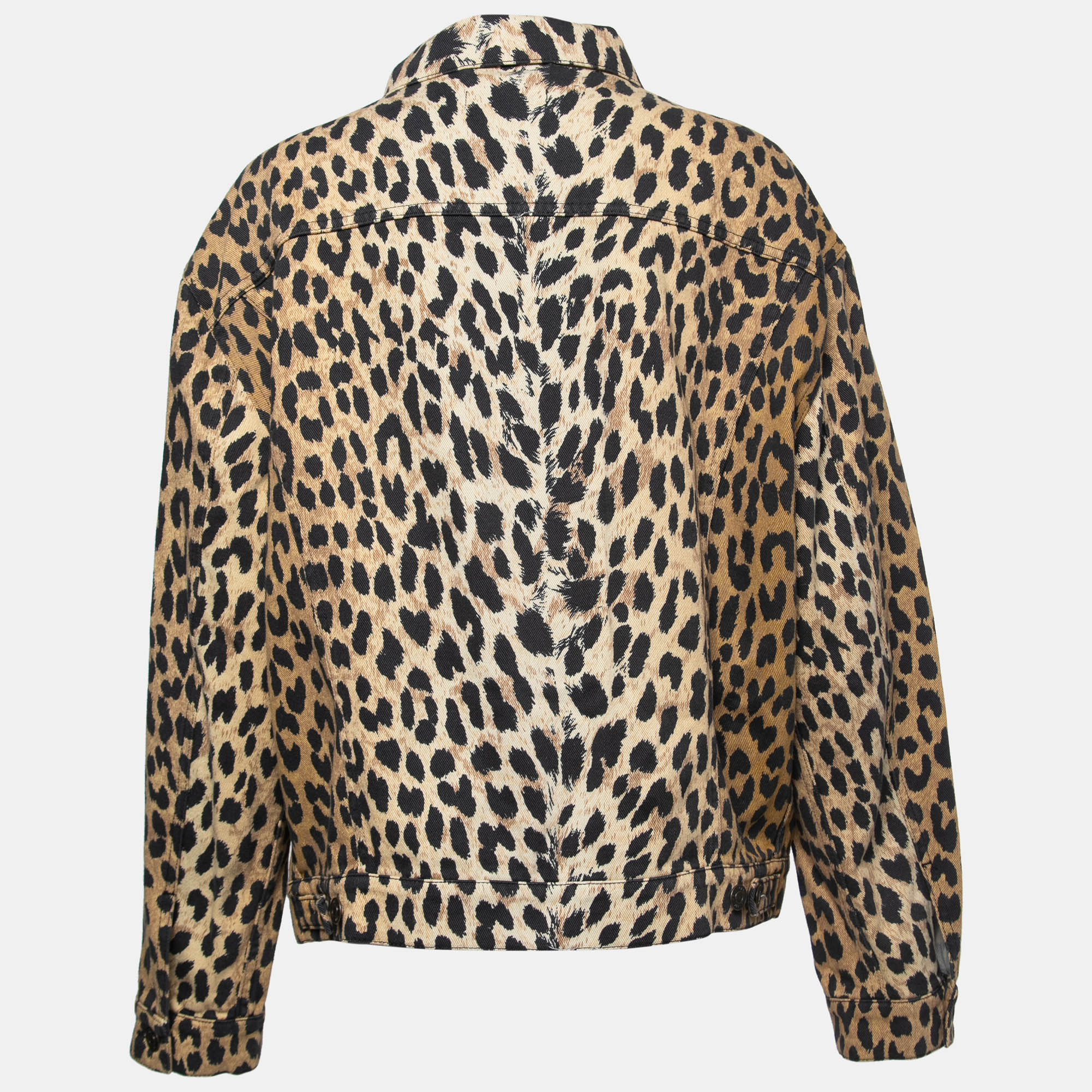 

Balenciaga Yellow Animal Print Denim Oversized Jacket