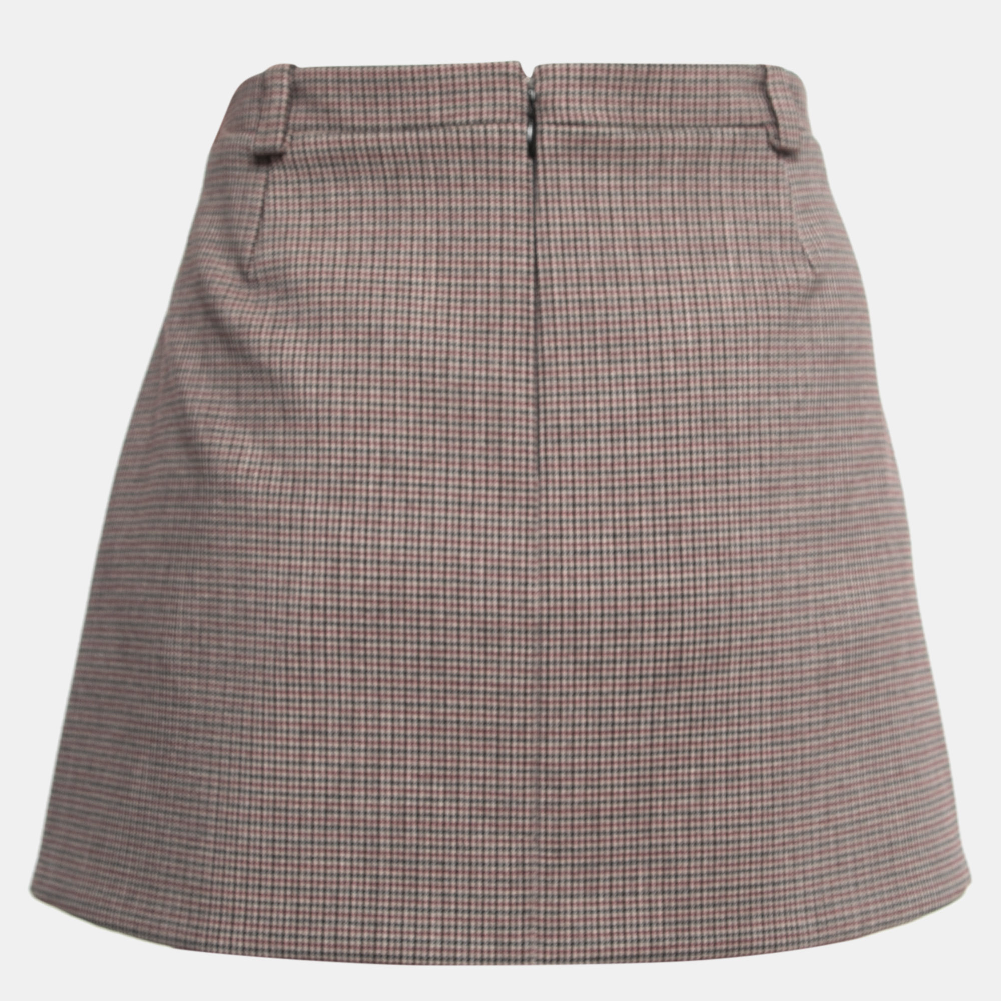 

Balenciaga Multicolor Houndstooth Patterned Wool Blend Mini Skirt