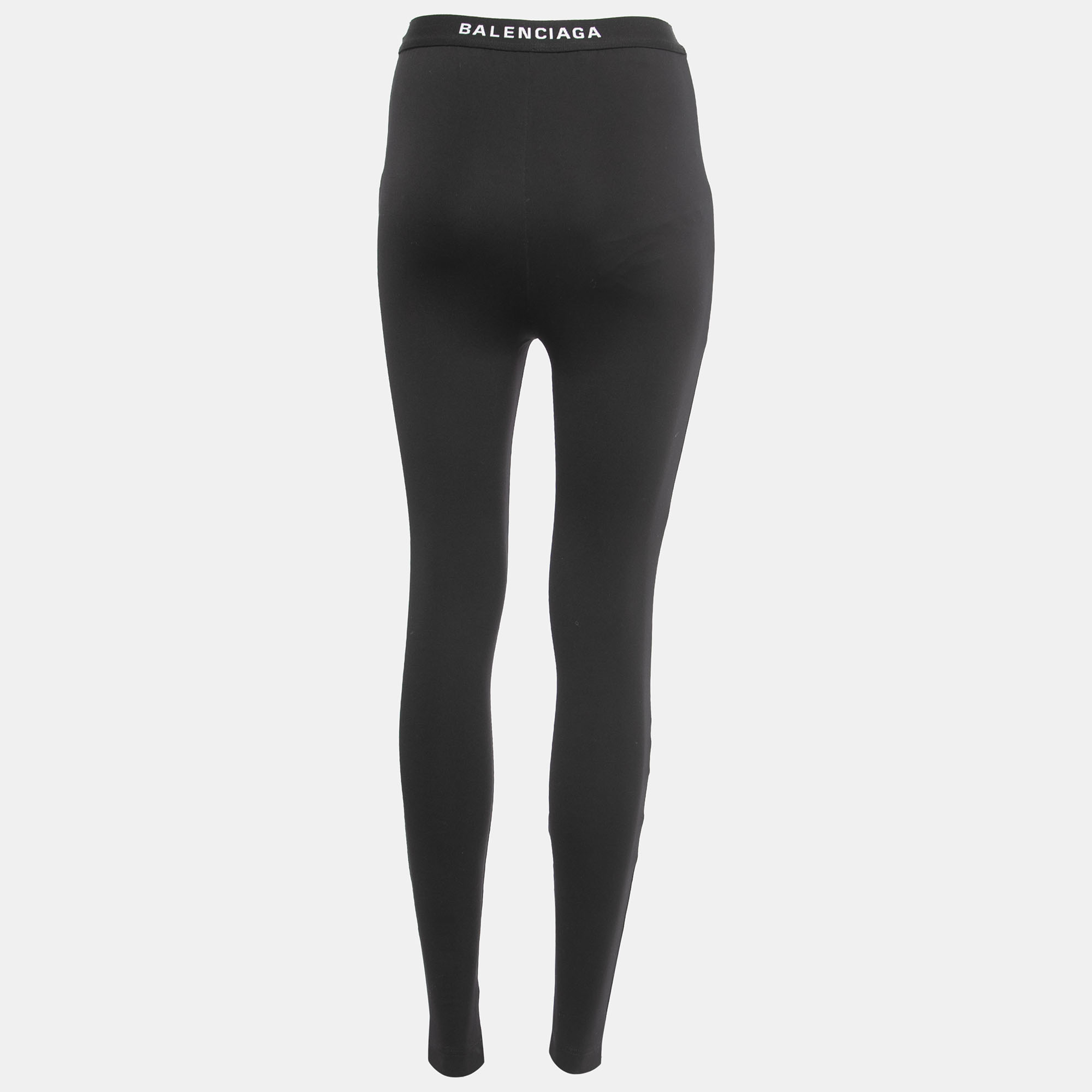 

Balenciaga Black Knit Zip Detail Skinny Fit Trousers