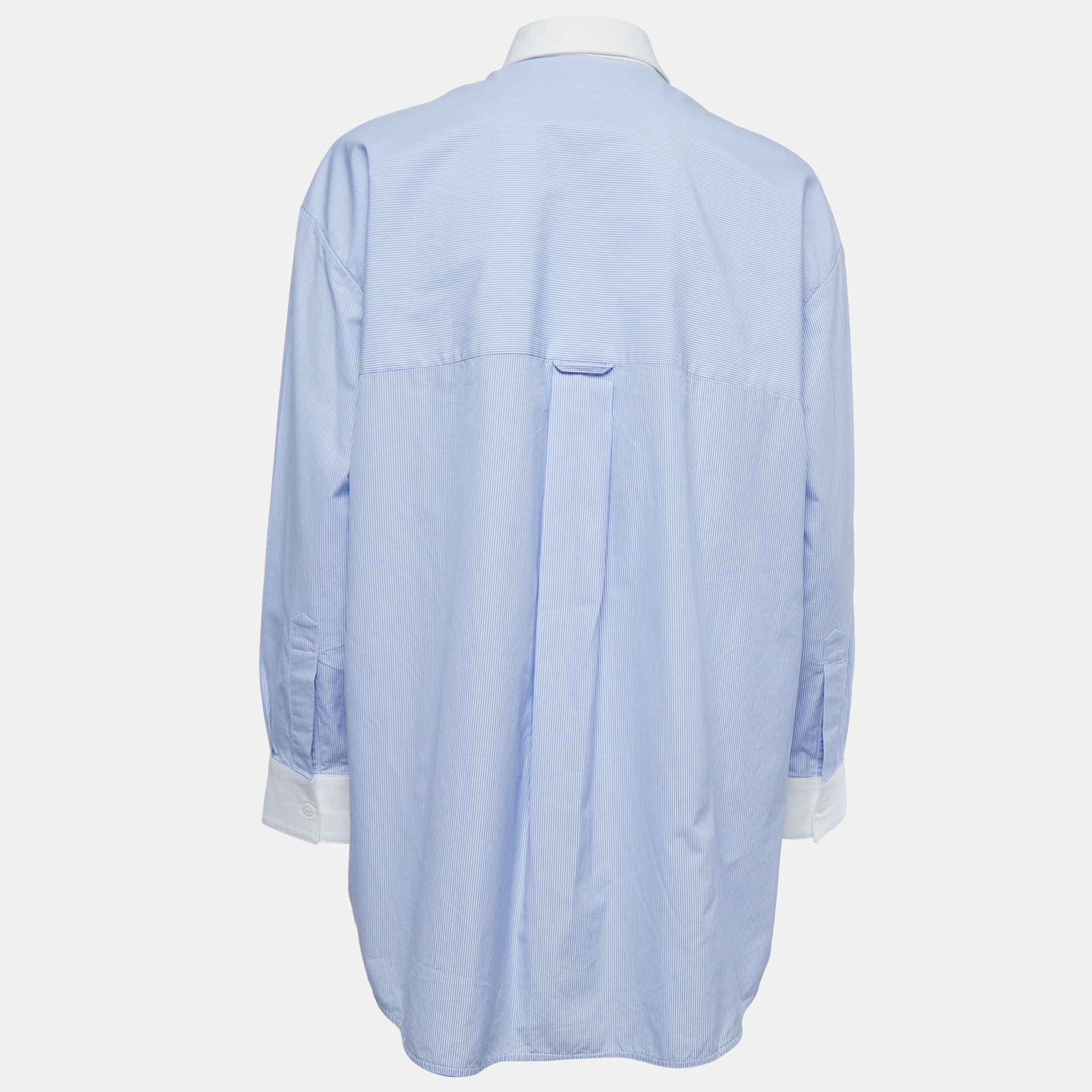 

Balenciaga Blue/White Striped Cotton Paneled Shirt