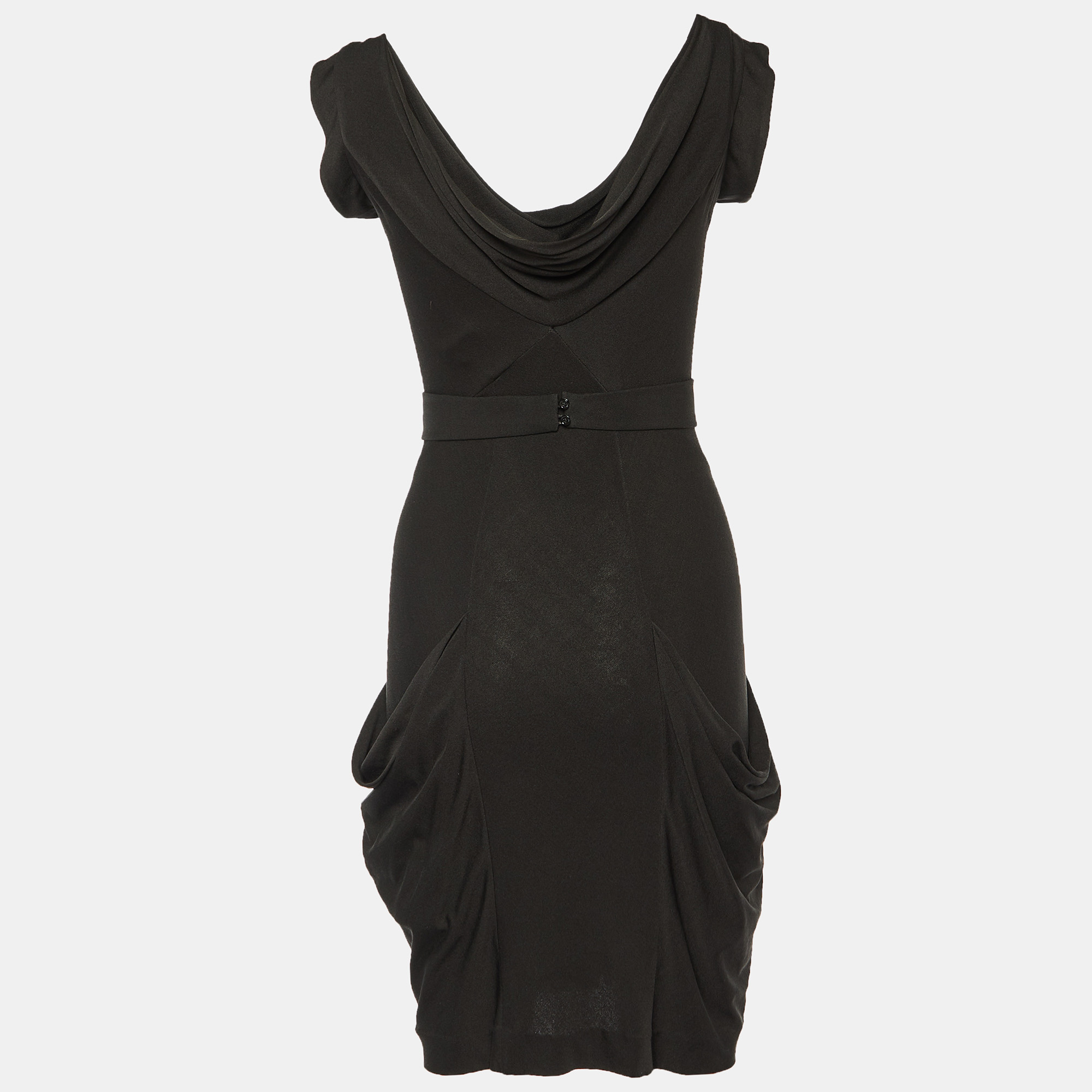 

Balenciaga Black Silk Knit Shift Dress