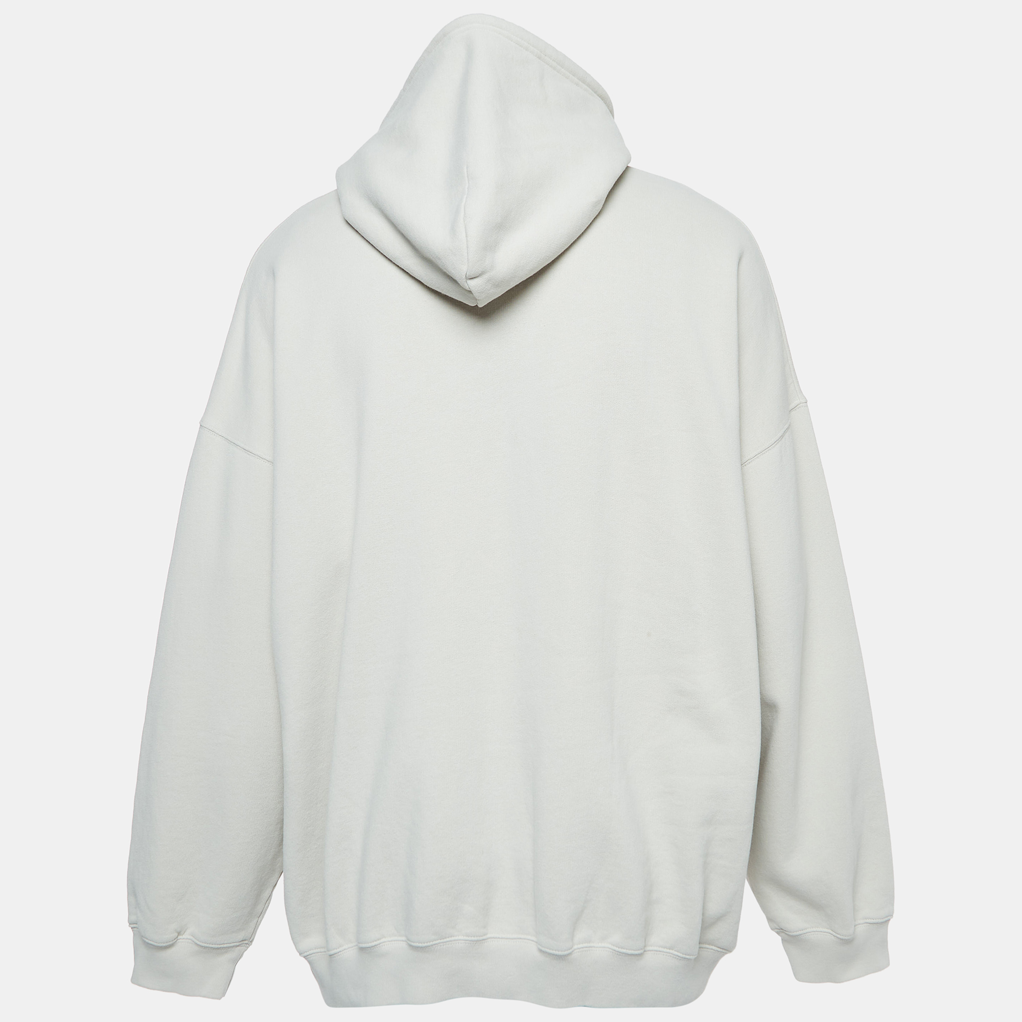 

Balenciaga Grey Paris Fashion Week Print Cotton Hooded Sweatshirt
