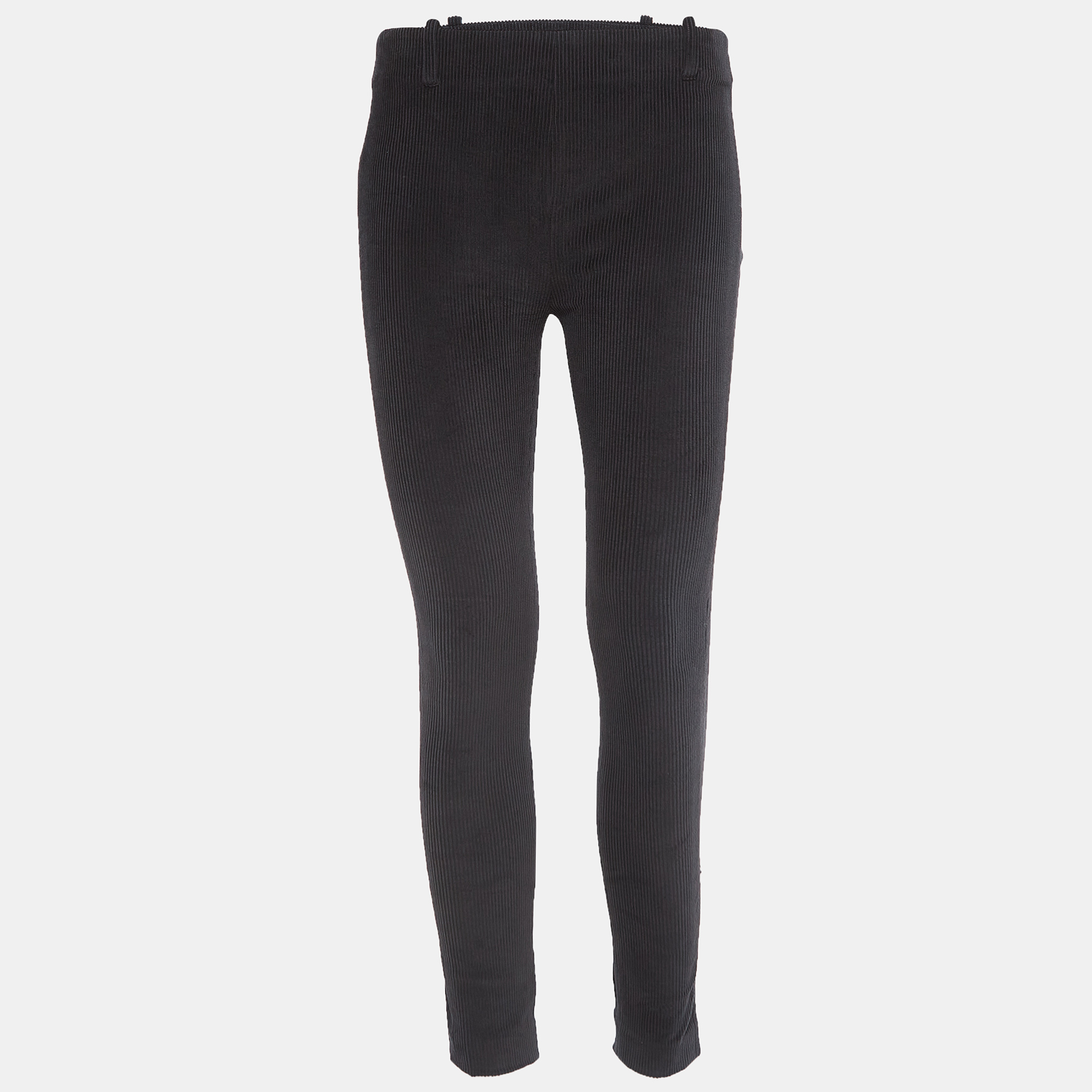 

Balenciaga Black Textured Corduroy Slim Fit Trousers S