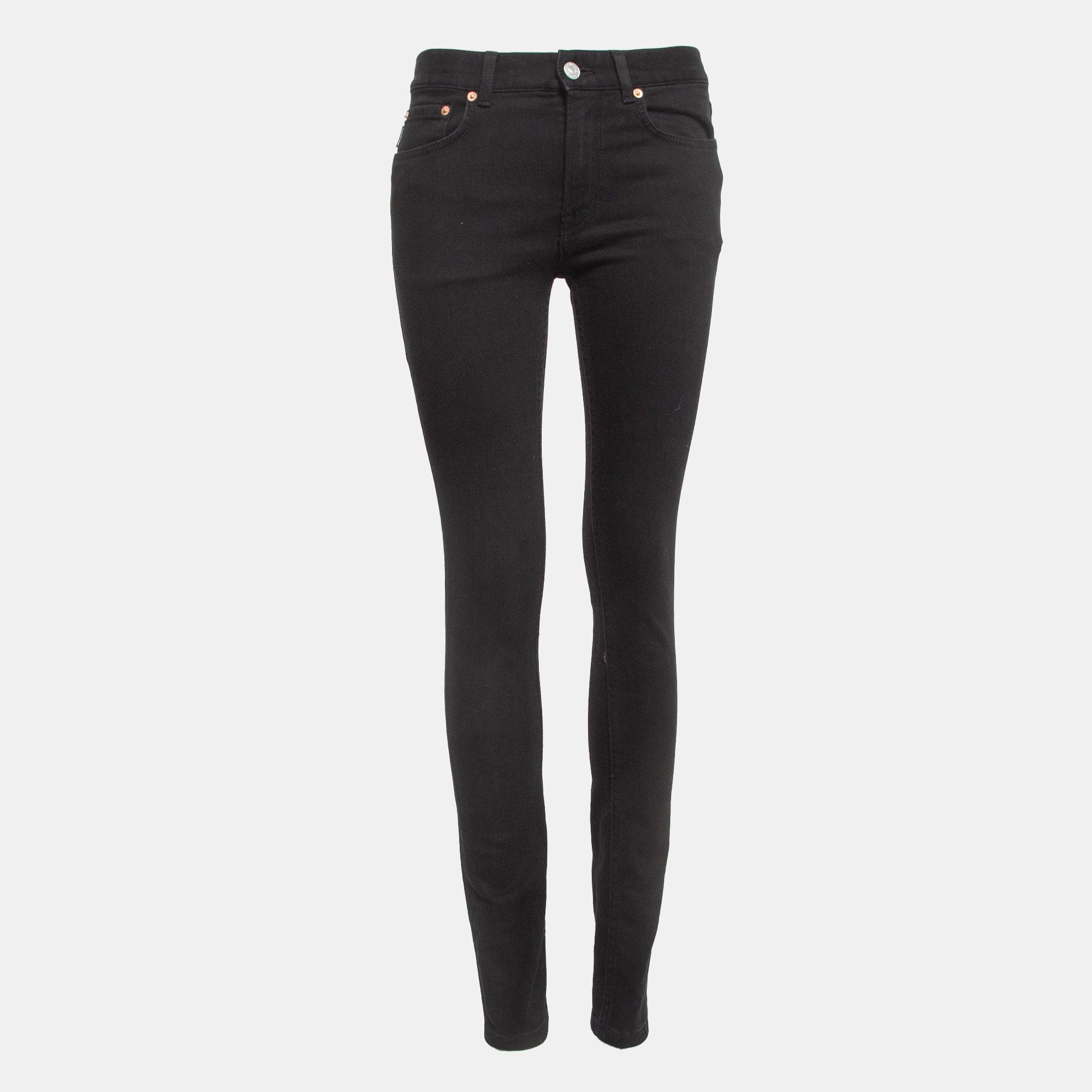 Pre-owned Balenciaga Black Denim Skinny Jeans S Waist 25"