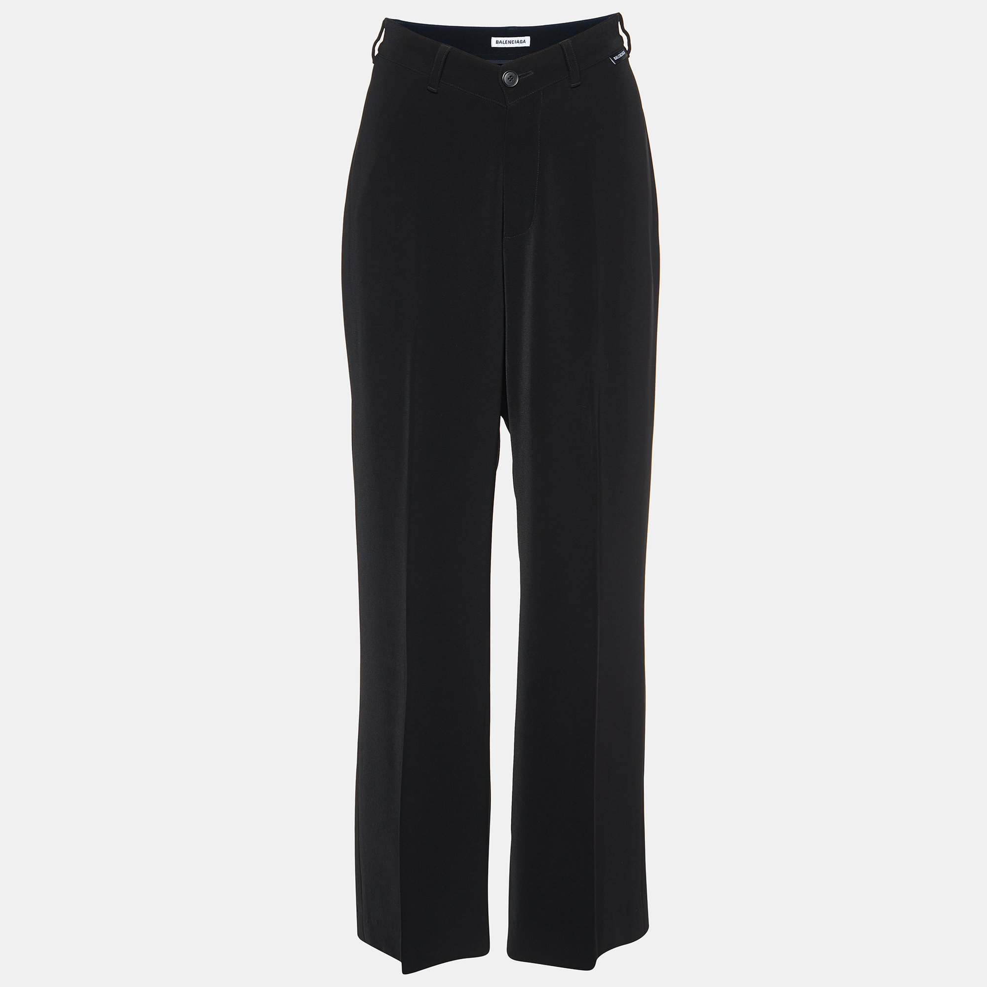

Balenciaga Black Jersey V-Neck Trousers