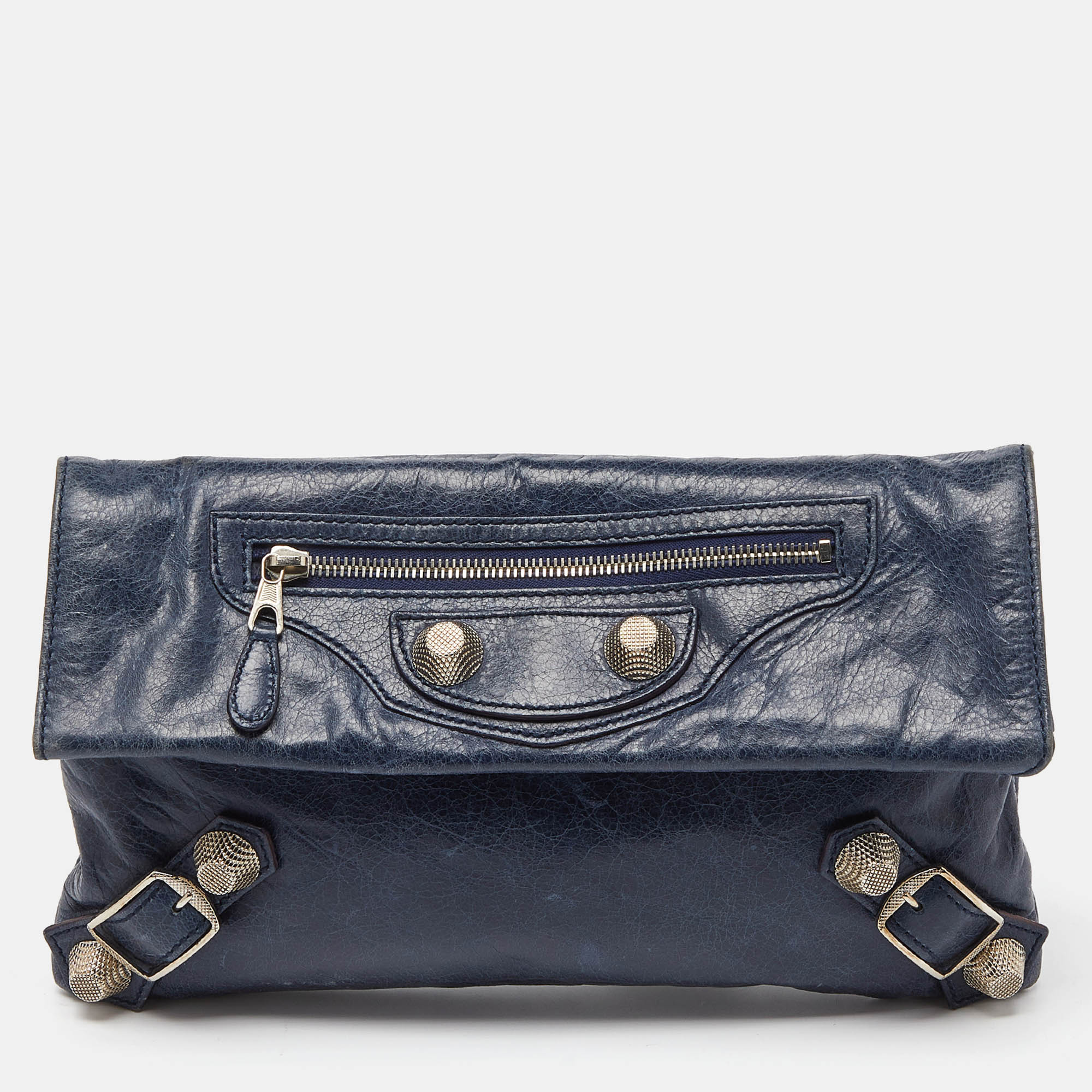 

Balenciaga Blue Leather Giant 21 Envelope Clutch