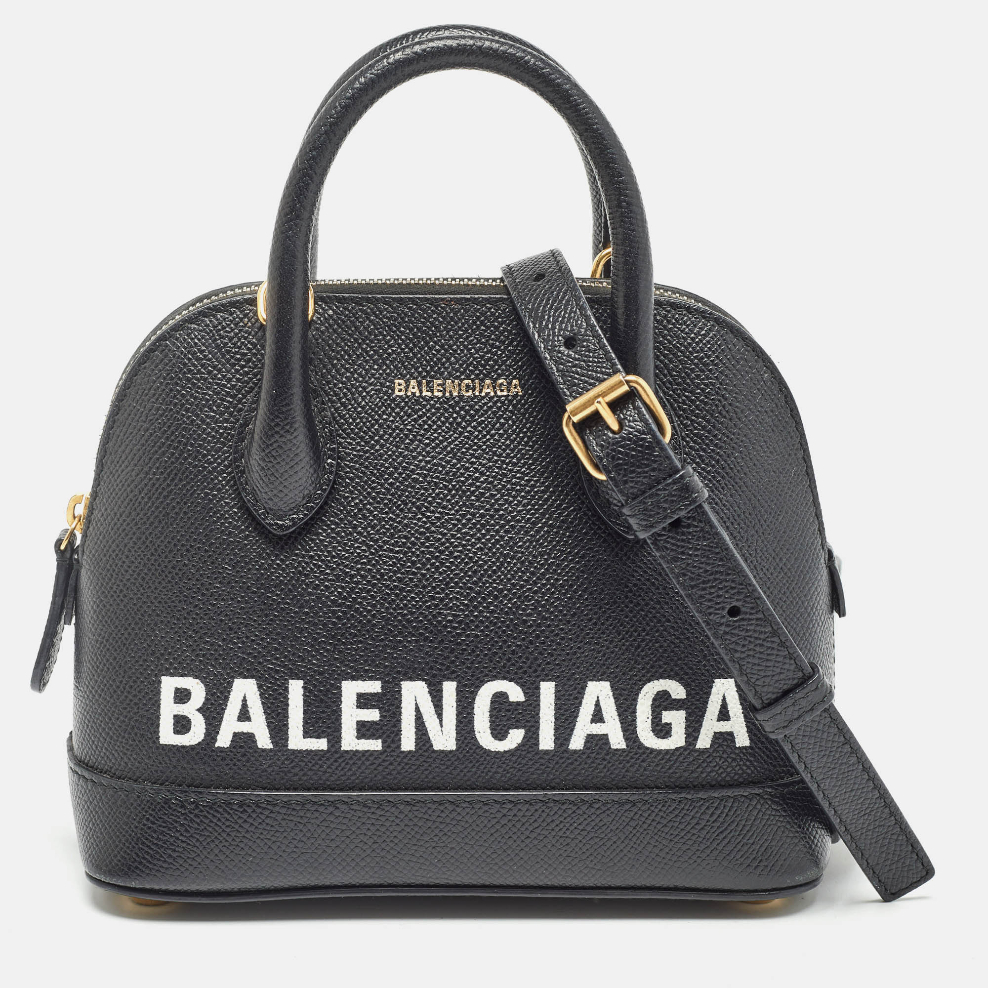 

Balenciaga Black Leather  Ville Satchel