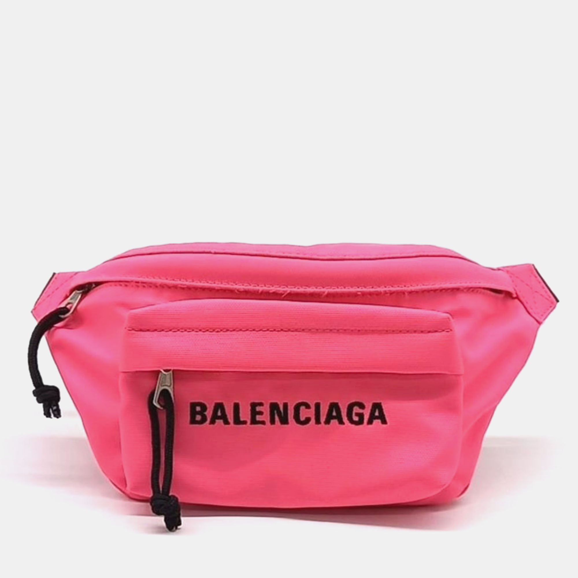 

Balenciaga Neon Pink/Black Canvas Medium Explorer Belt Bag