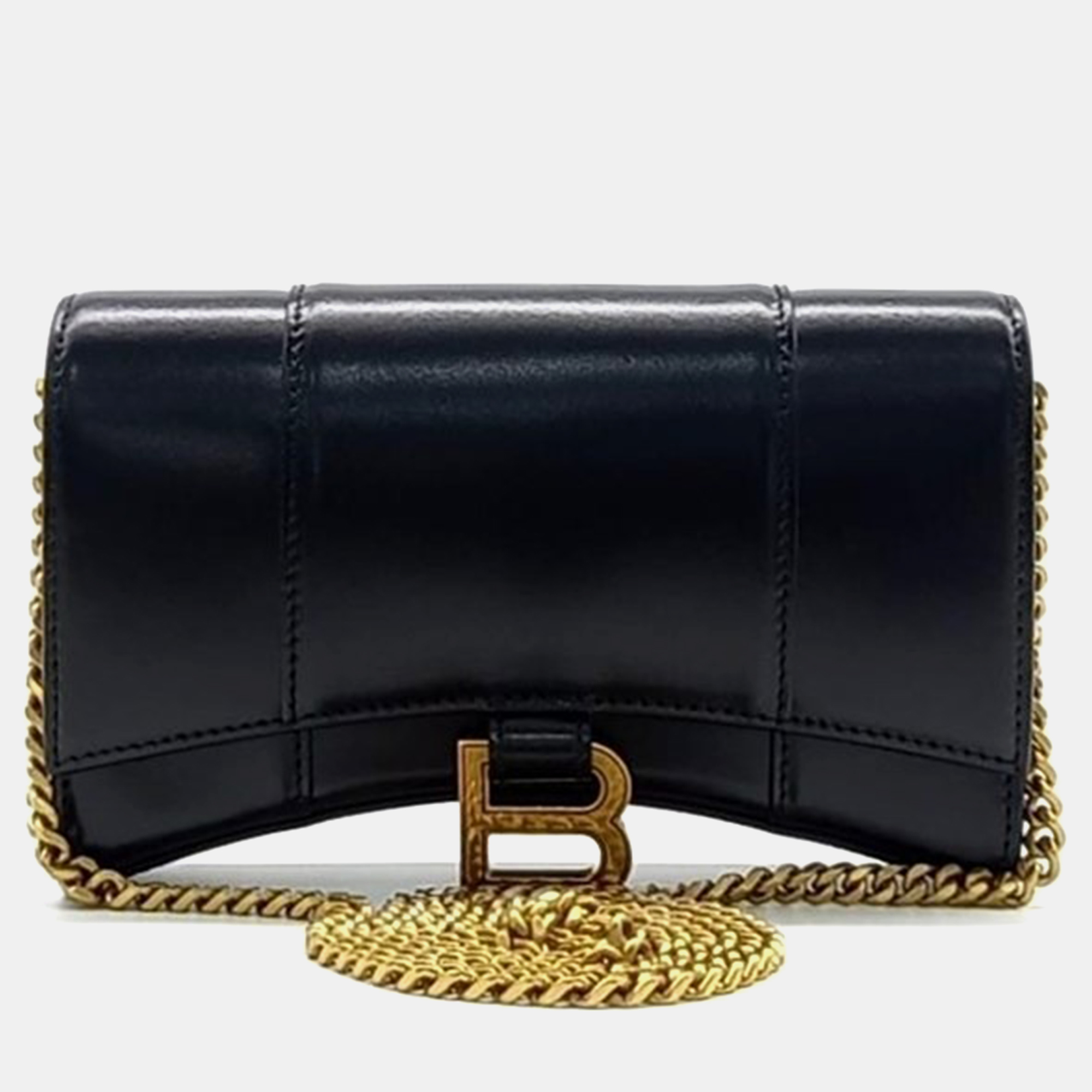 

Balenciaga Hour Glass Chain Bag, Black