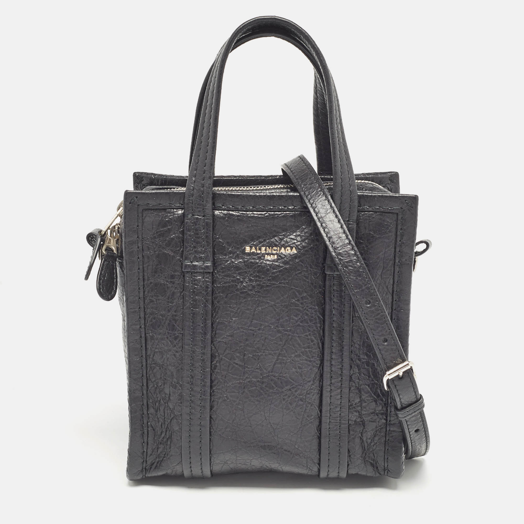 

Balenciaga Black Leather  Bazar Shopper Tote