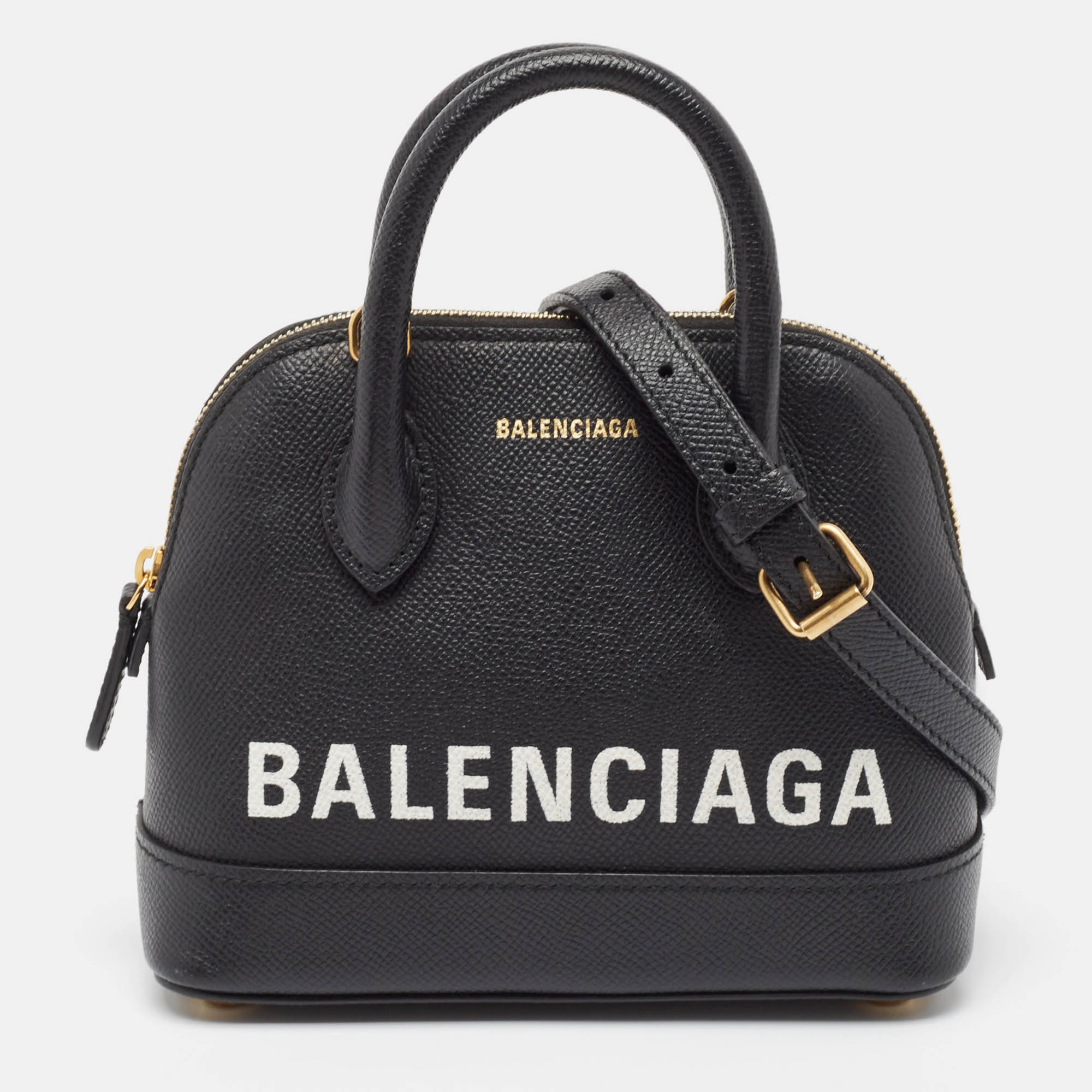 

Balenciaga Black Leather  Ville Satchel