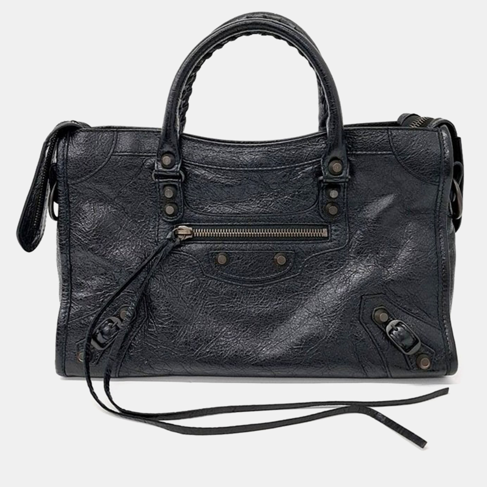 Pre-owned Balenciaga Motor City Bag In Black