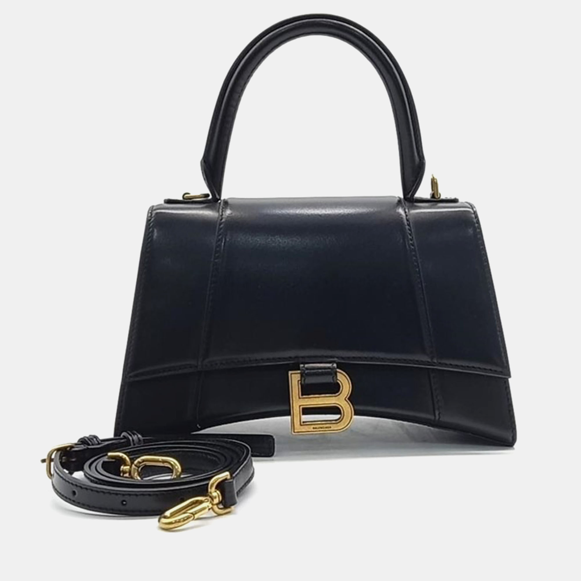 

Balenciaga Hourglass Top Handle Bag, Black