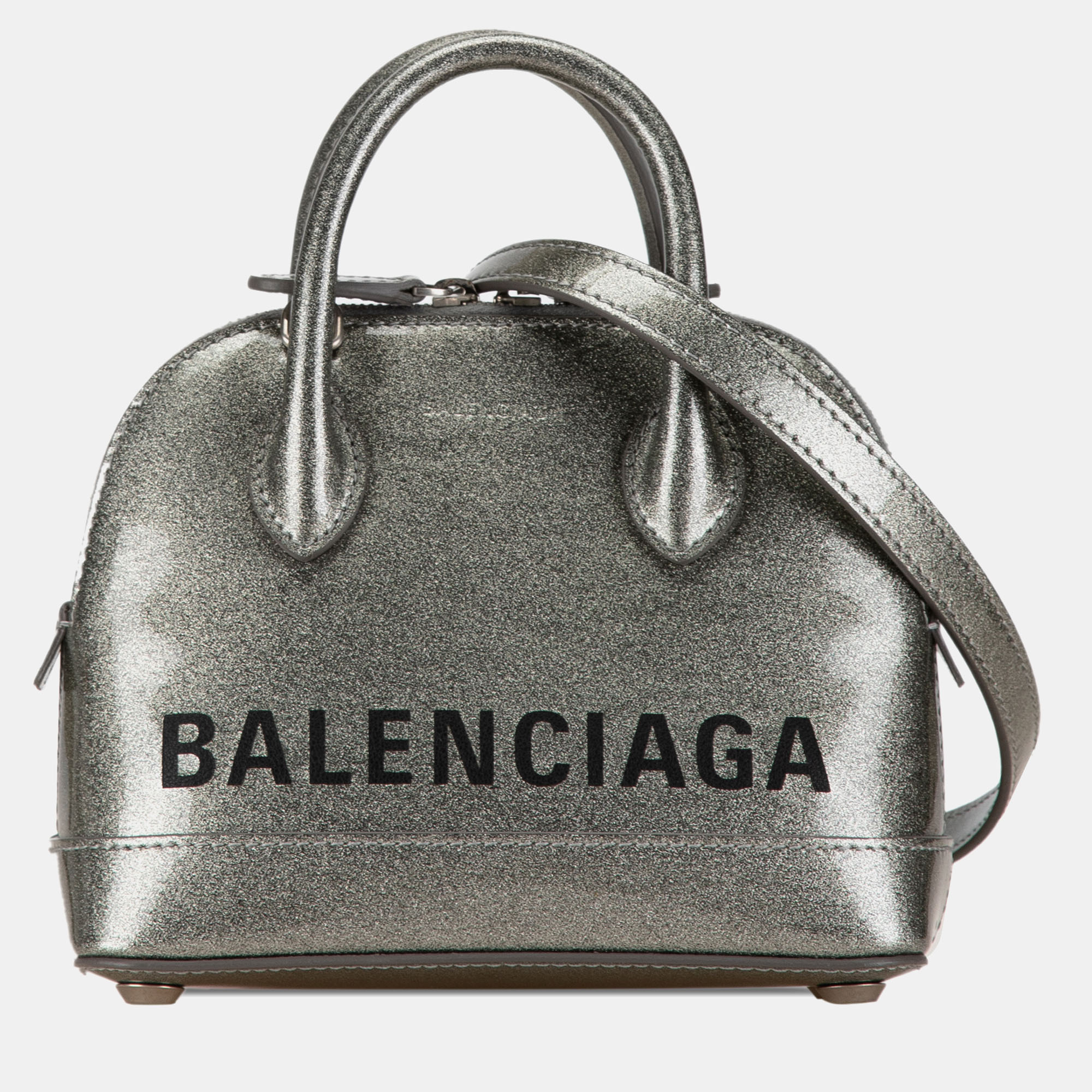 

Balenciaga  Glitter Ville Top Handle Bag, Silver