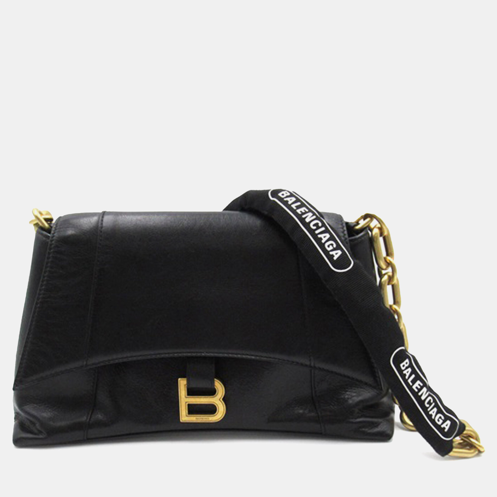 

Balenciaga Small Downtown Chain Shoulder Bag, Black