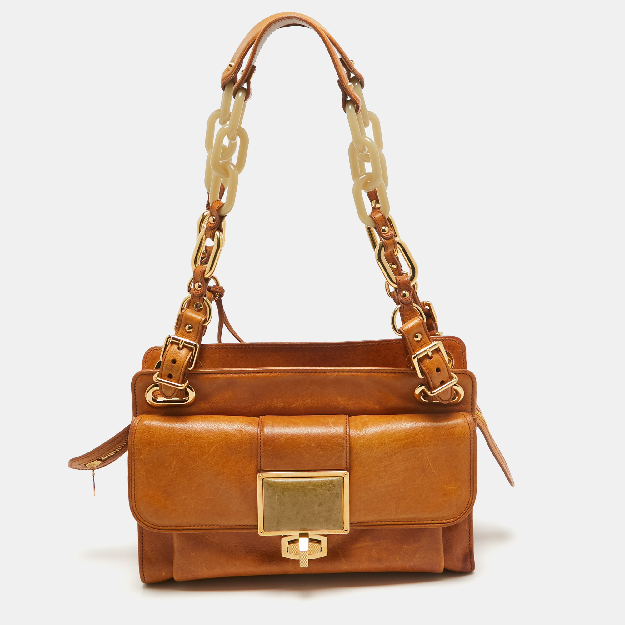 

Balenciaga Tan Leather Cherche Midi Shoulder Bag