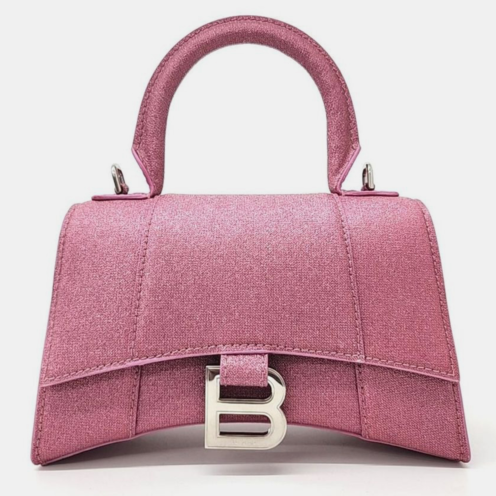 

Balenciaga Hourglass Top Handle Bag, Pink