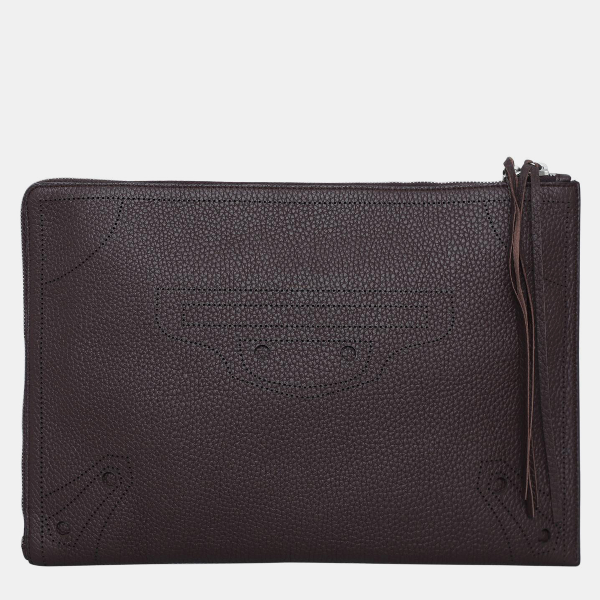 

Balenciaga Blackout City Clutch, Brown