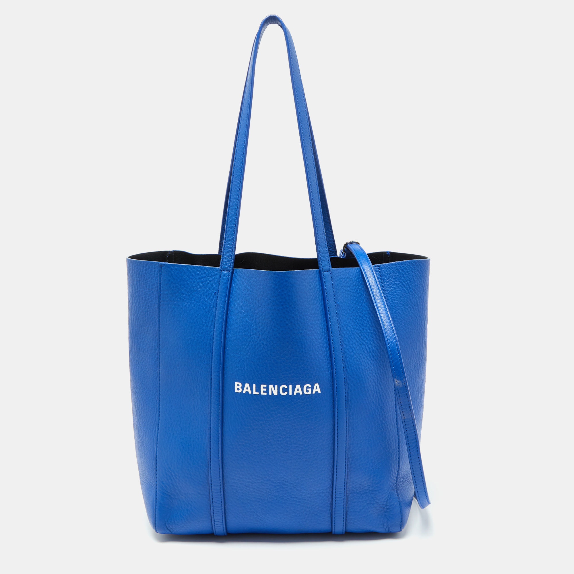 

Balenciaga Blue Leather Bazar Shopper Tote