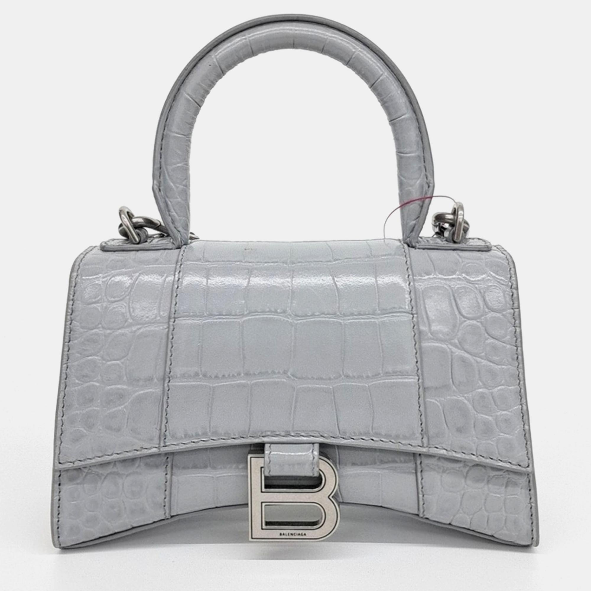 

Balenciaga Hourglass Top Handle Bag, Grey