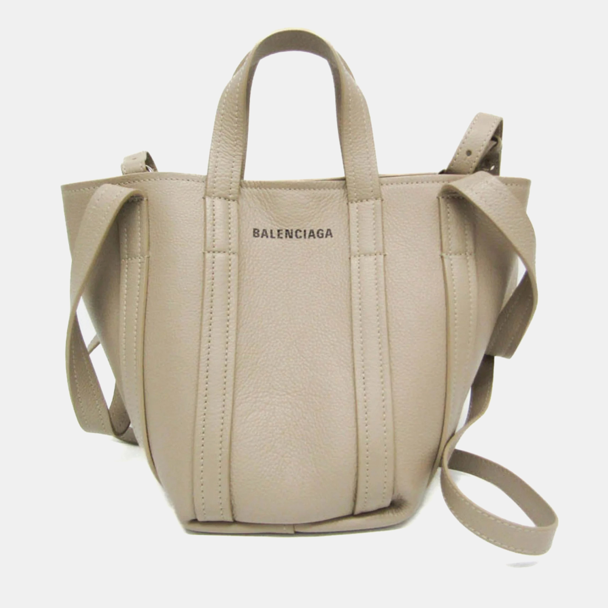 

Balenciaga Beige Everyday  North South Leather Tote Bag