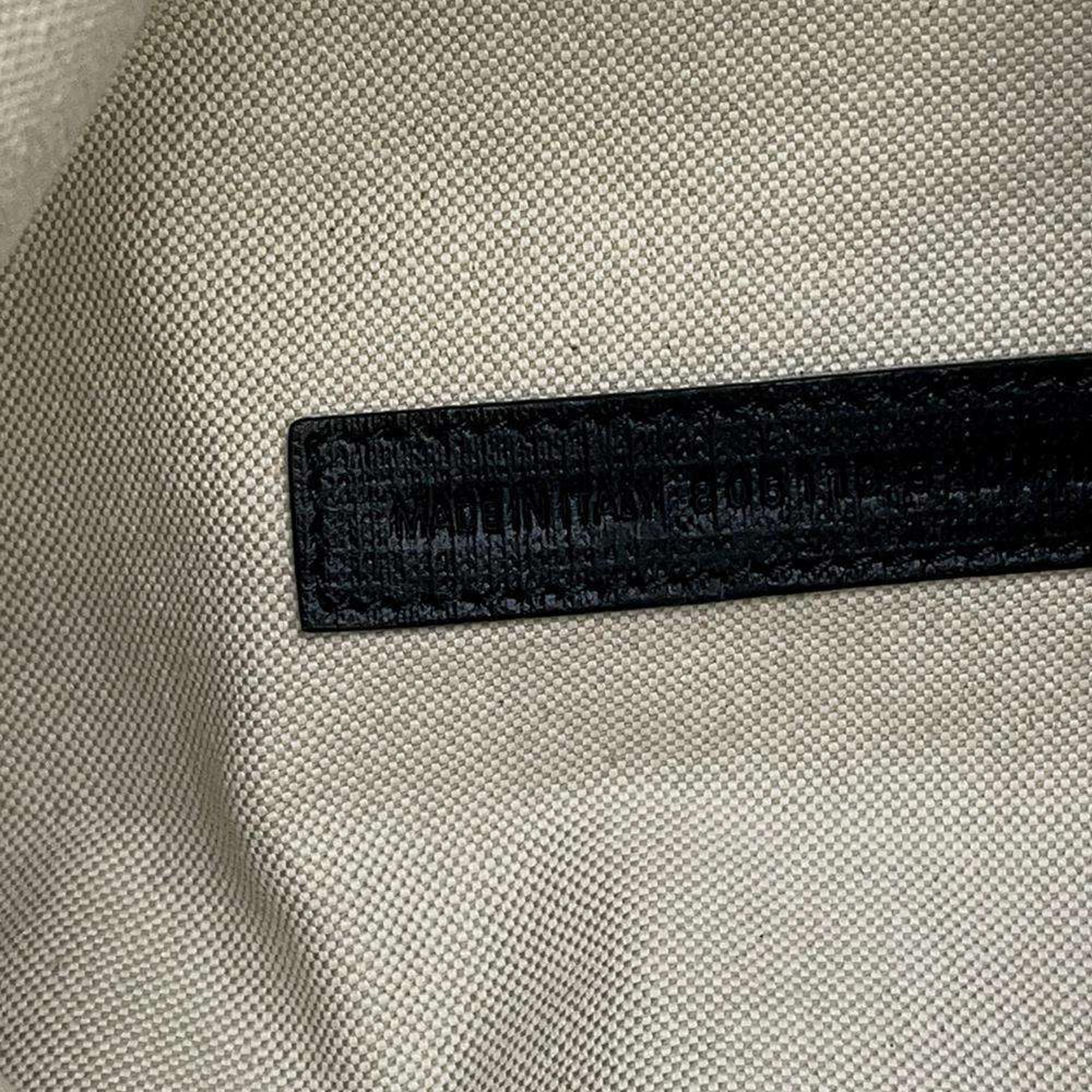 Balenciaga Natural/Black Canvas Leather Biarritz Large Tote bag Size L 