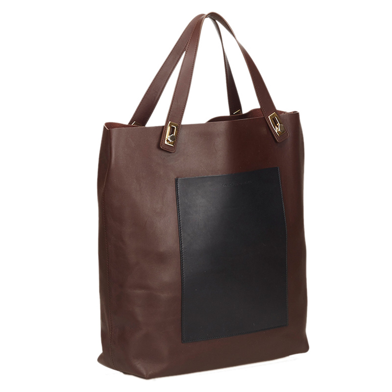 

Balenciaga Bi Color Leather Pocket Tote, Multicolor
