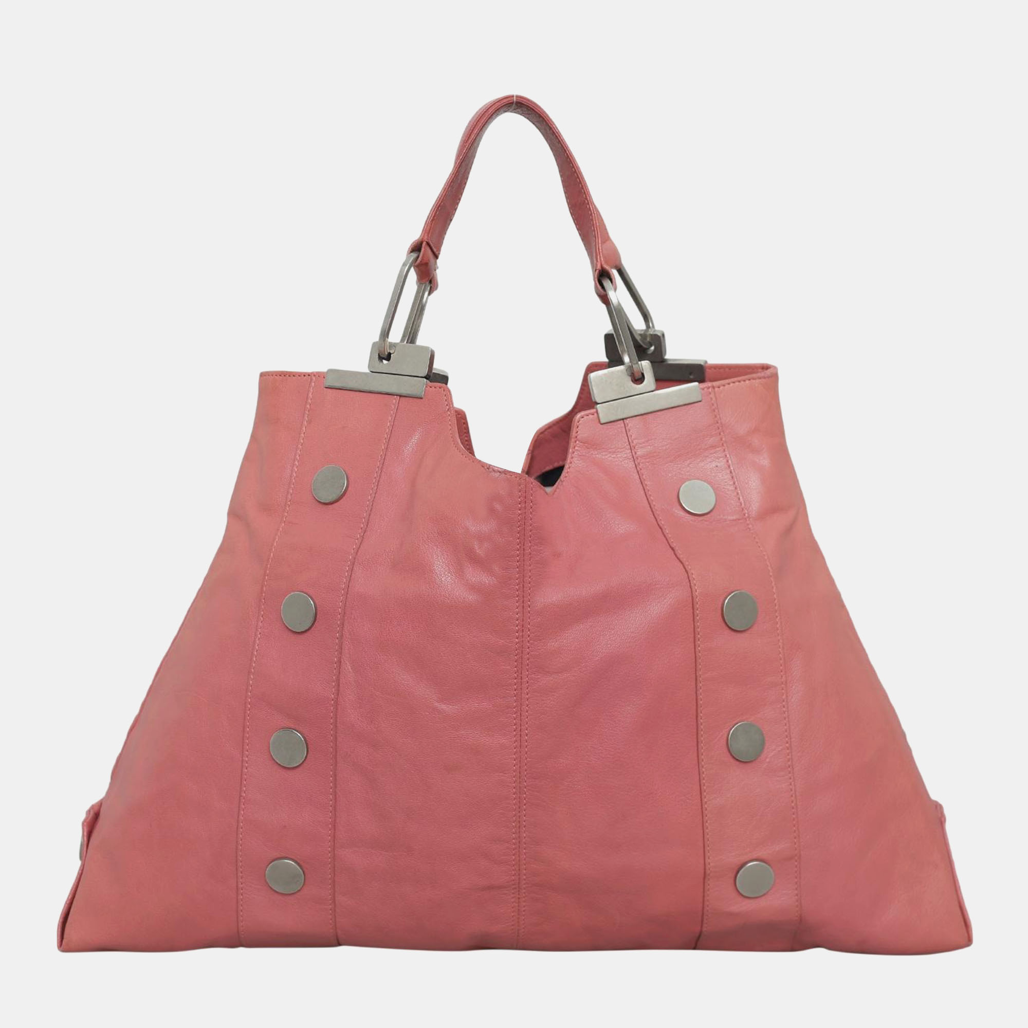 

Balenciaga Leather Tote Bag, Pink