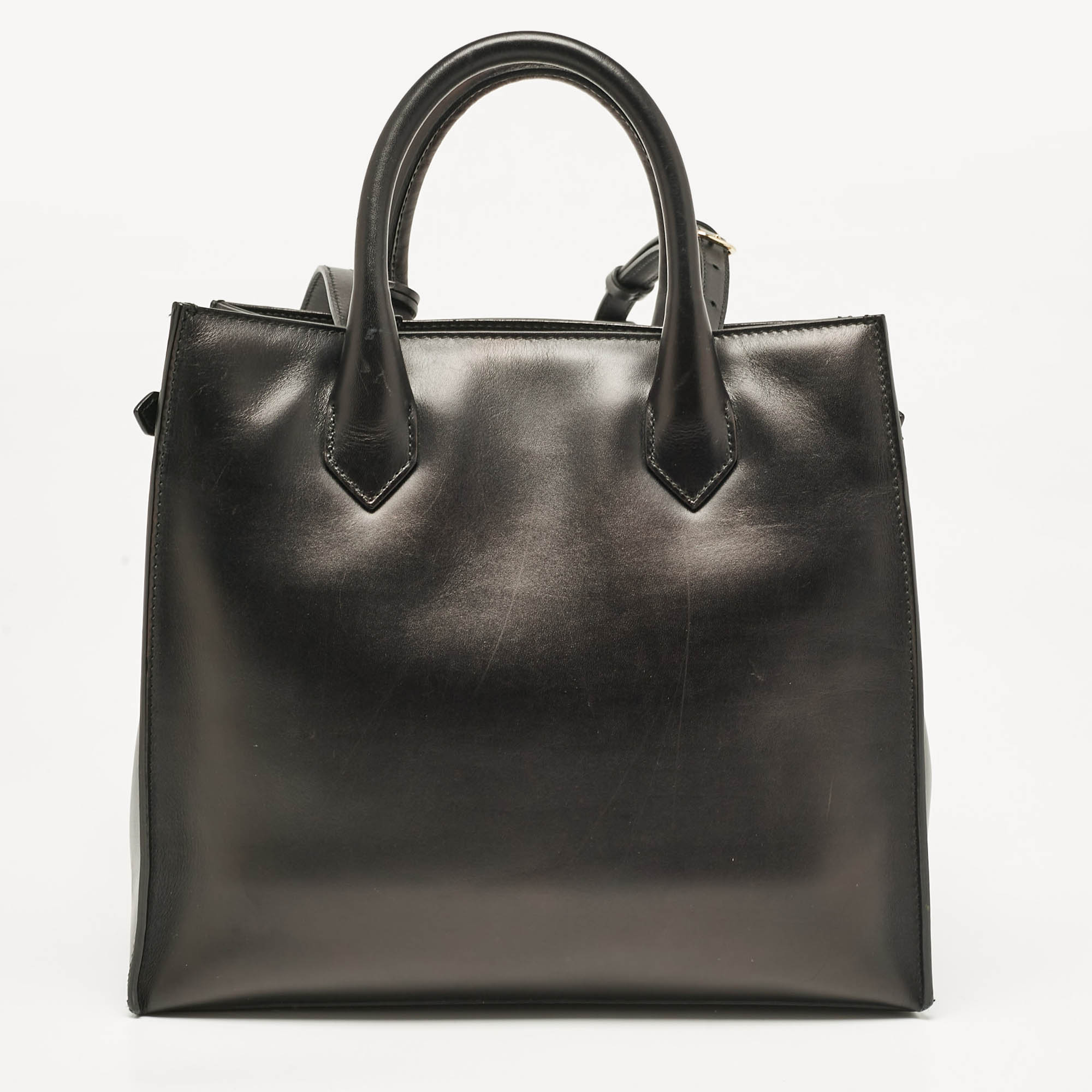 Balenciaga Tricolor Canvas and Python Padlock All Afternoon Tote 