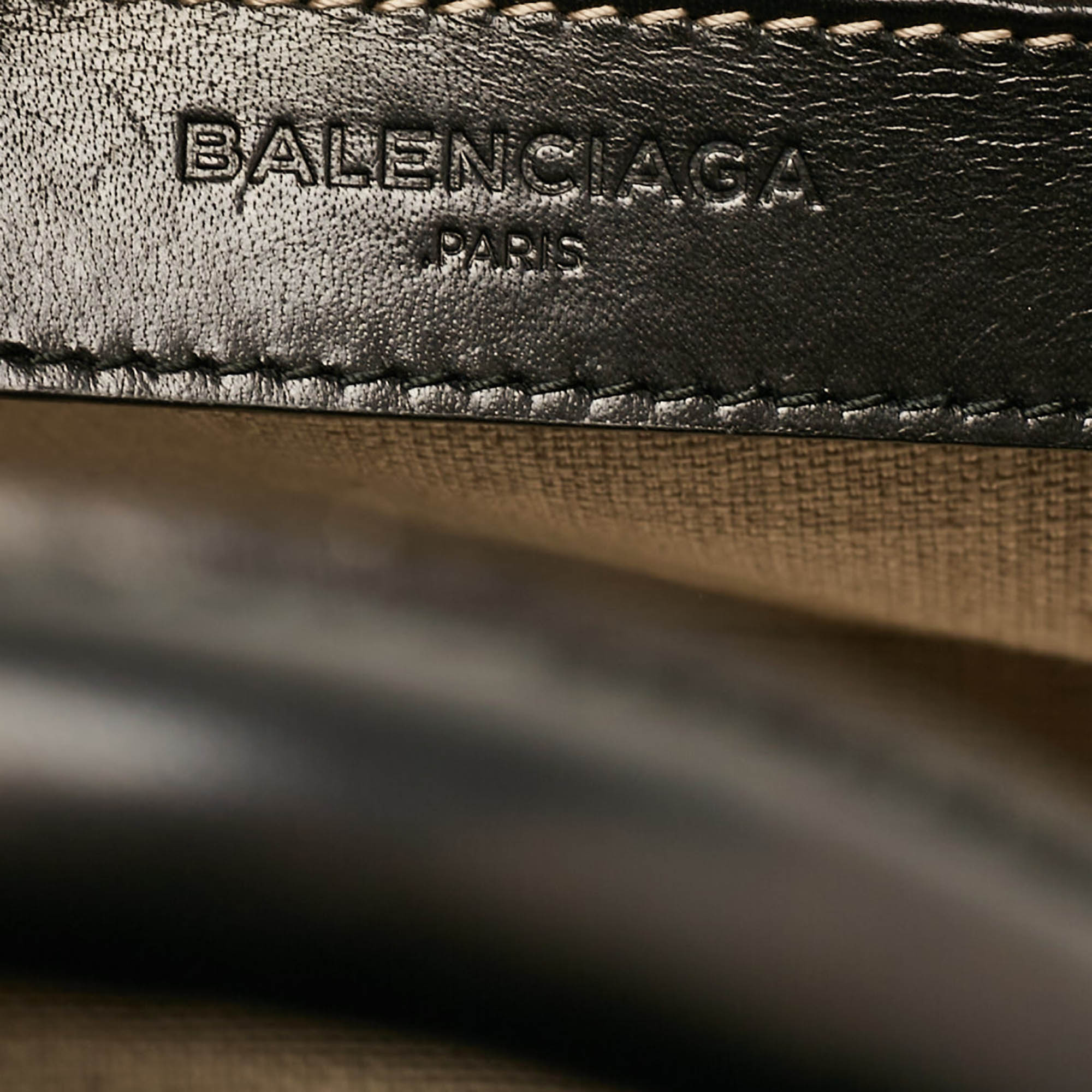 Balenciaga Tricolor Canvas and Python Padlock All Afternoon Tote 
