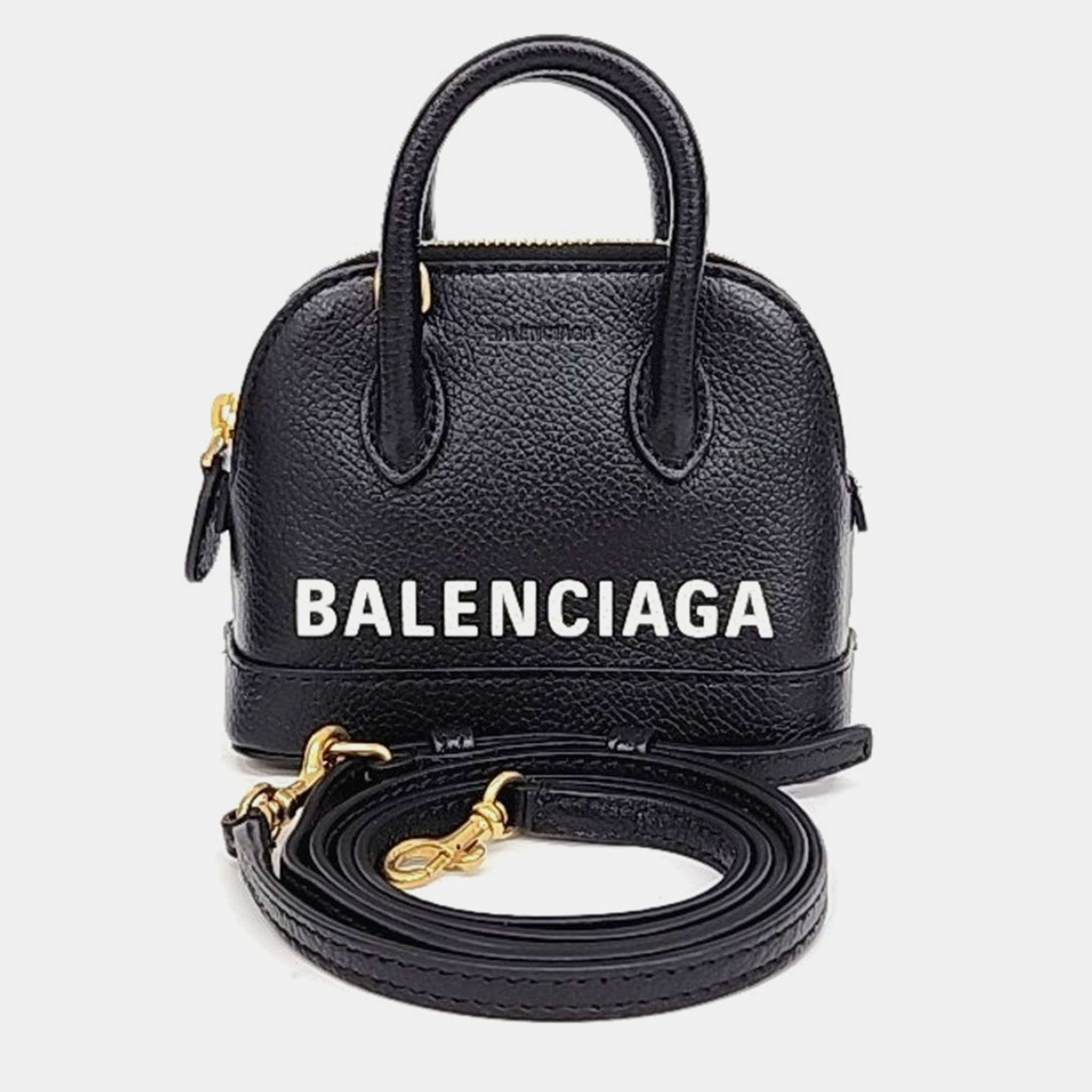 

Balenciaga Black Leather Ville Mini Top Handle Bag