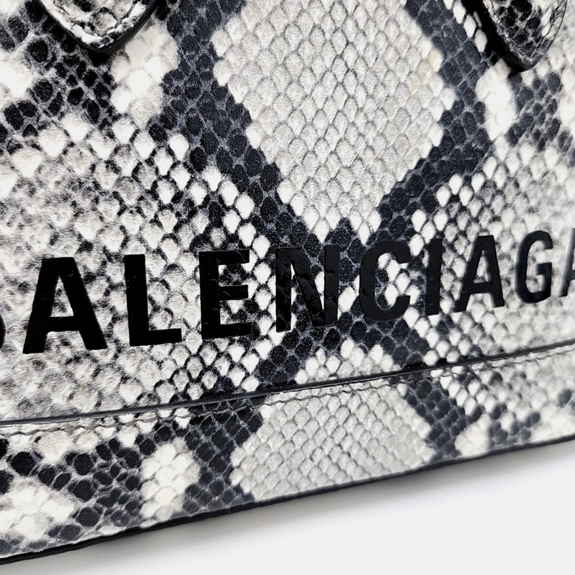 Balenciaga Multicolor Leather Bill Top Handle Bag XXS 