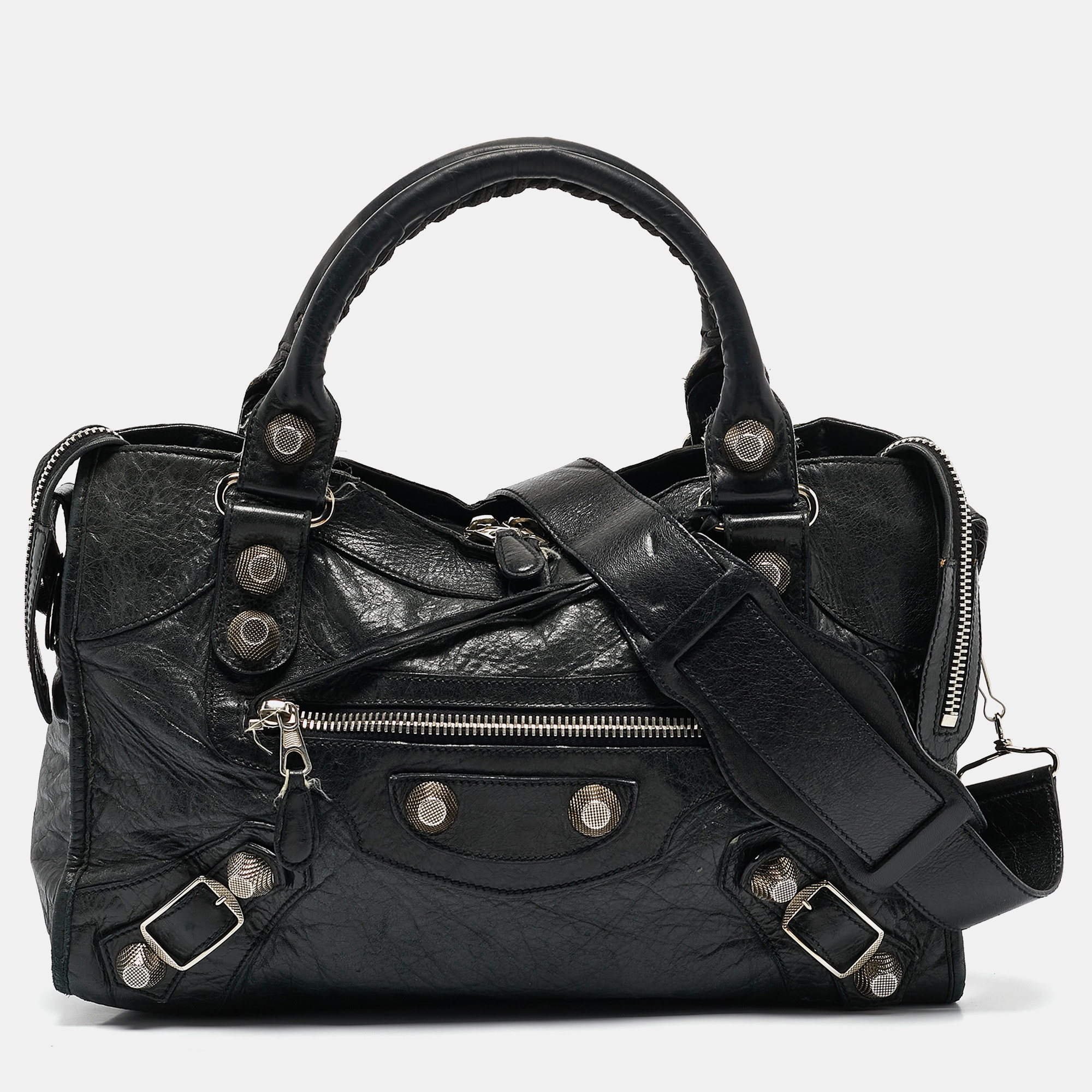 

Balenciaga Black Leather SGH Classic City Tote