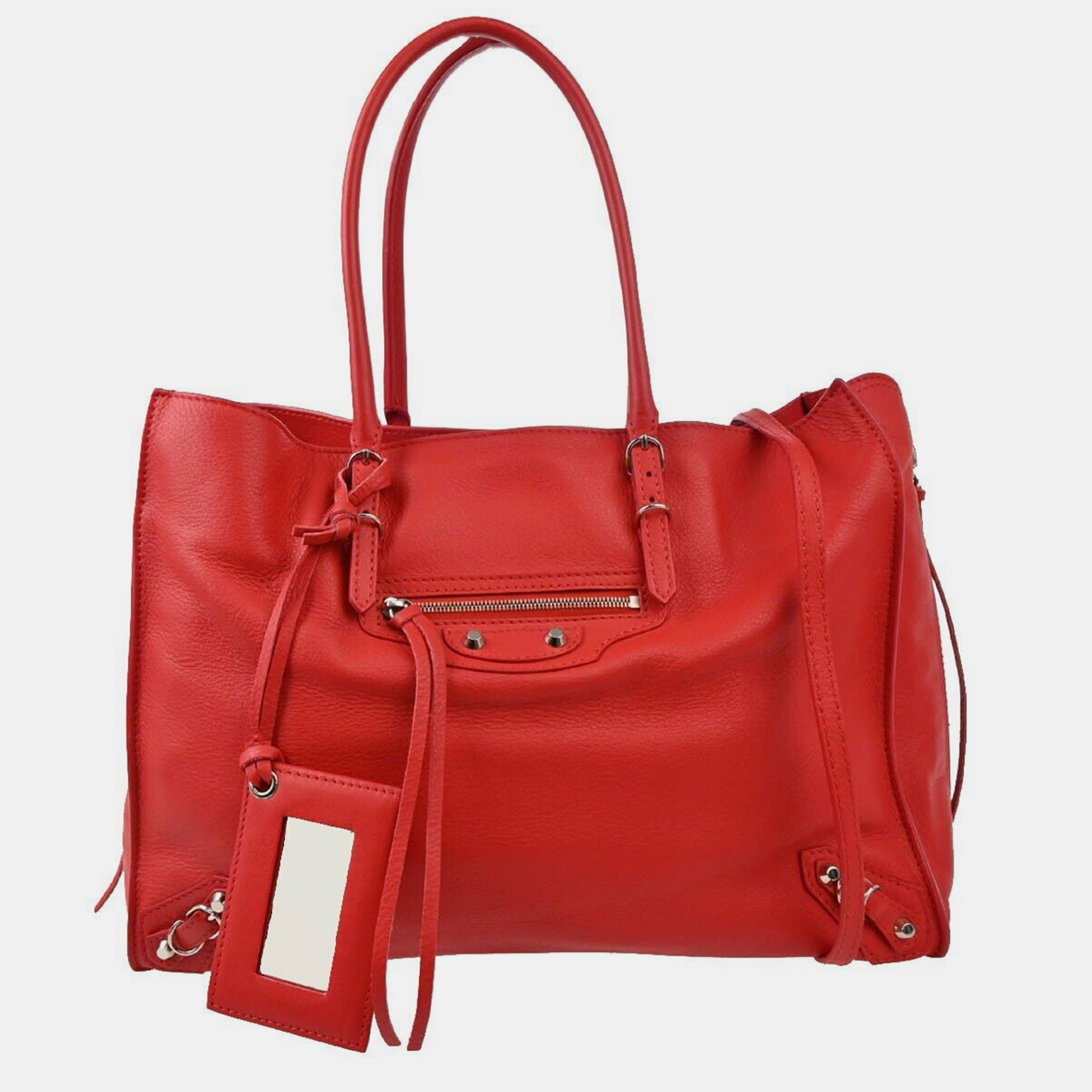 

Balenciaga Red Leather Papier Handbag