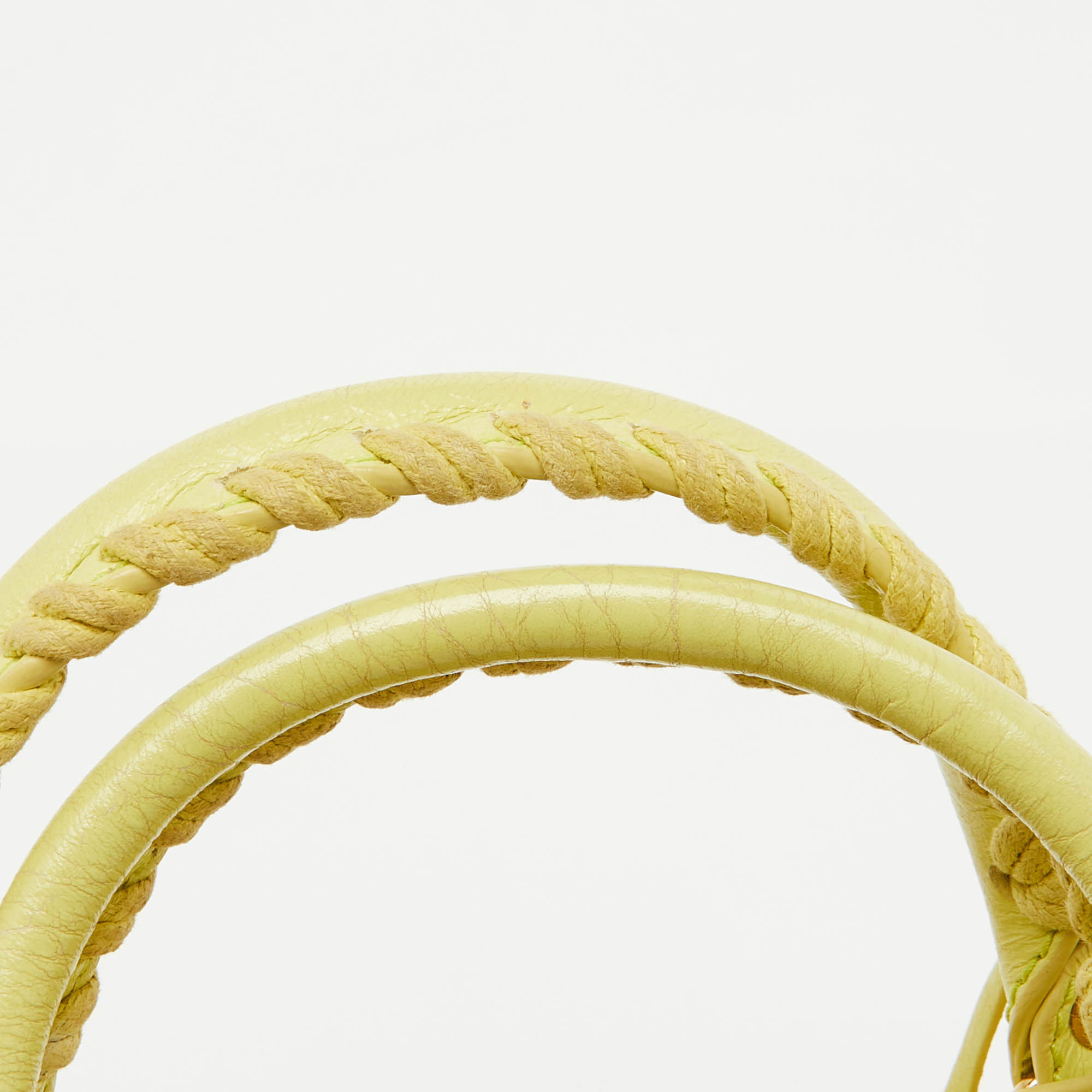 Balenciaga Yellow Leather Mini Classic City Bag 