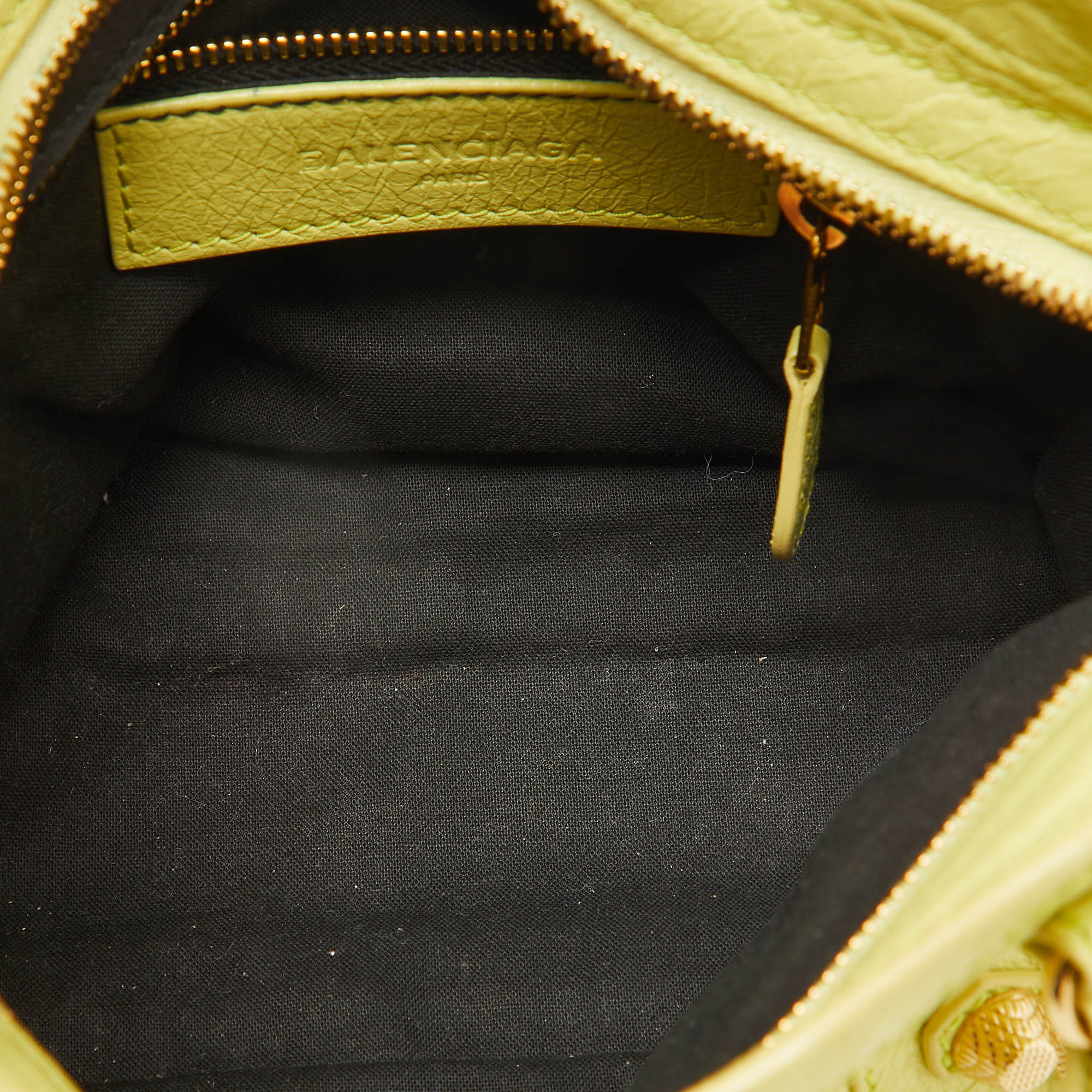 Balenciaga Yellow Leather Mini Classic City Bag 