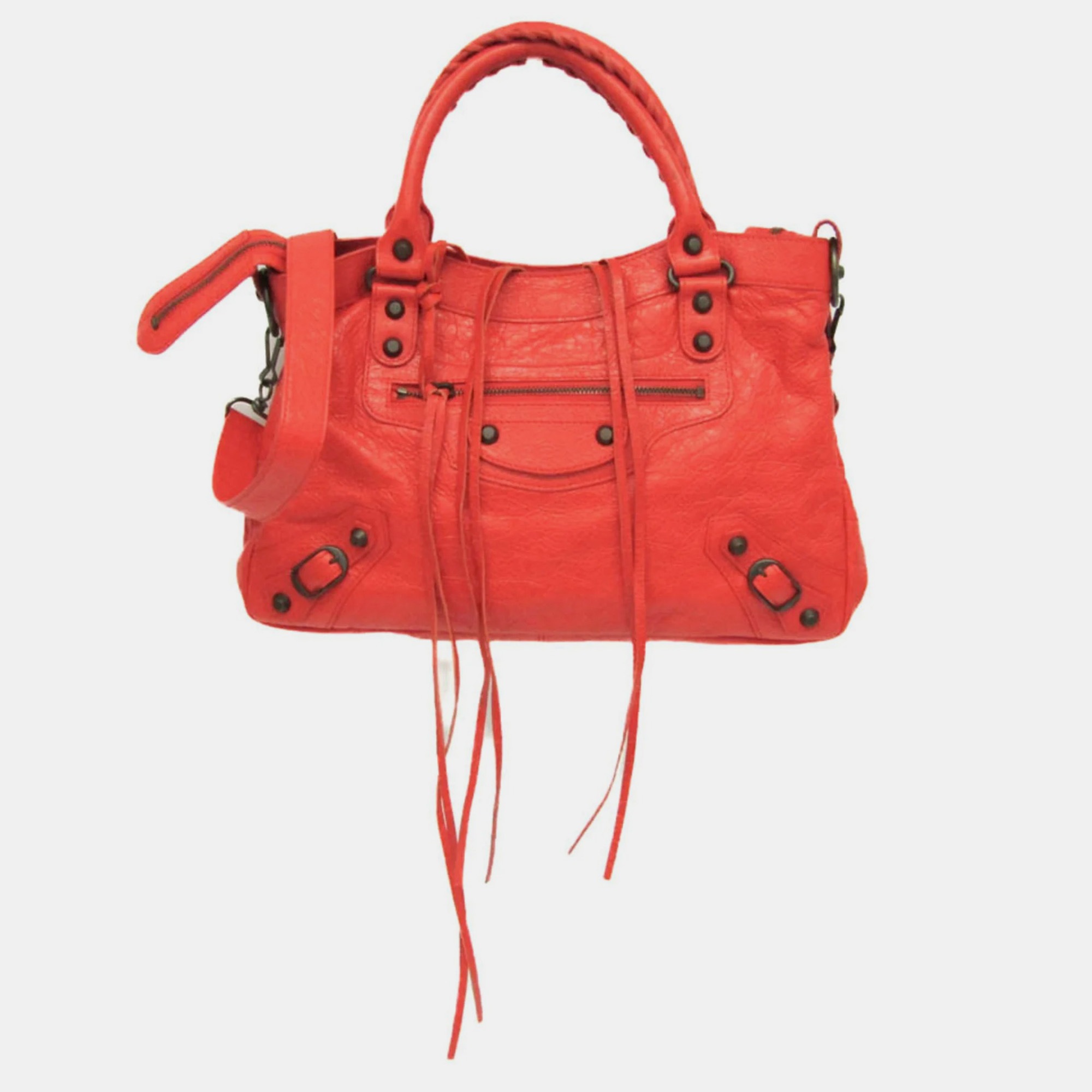 

Balenciaga Red Leather Town Shoulder Bag