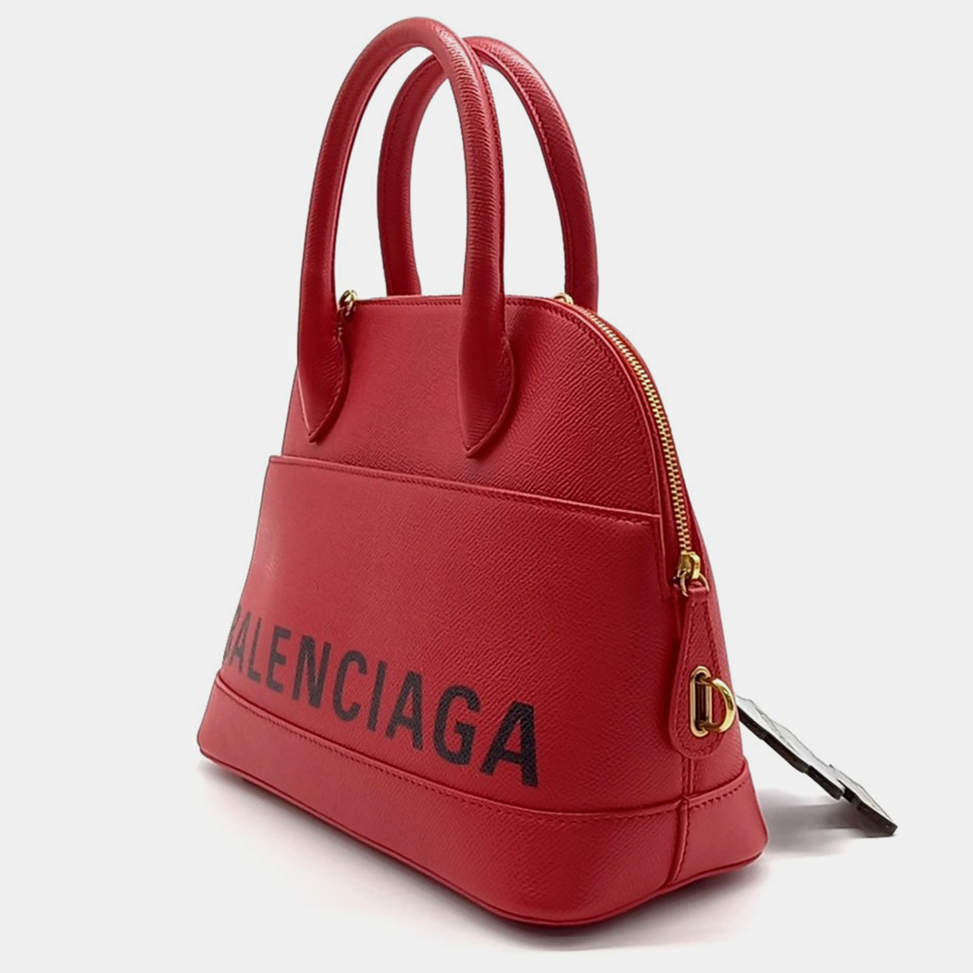 Balenciaga Red Leather Bill top handle bag S 