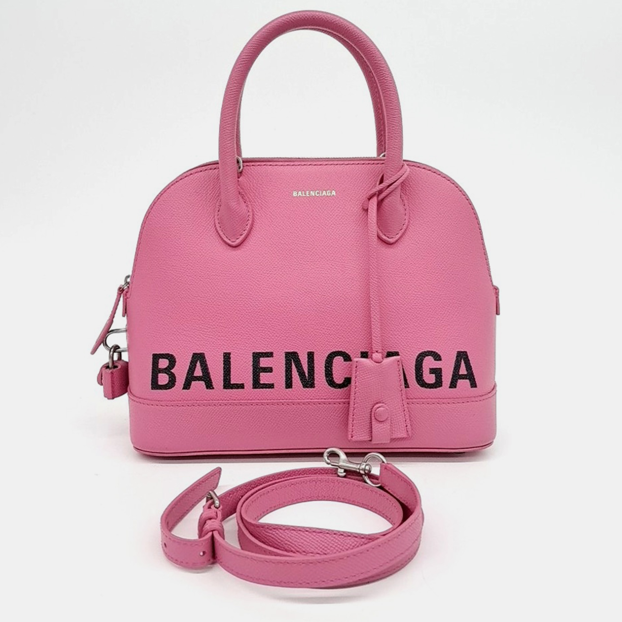 

Balenciaga Pink Leather Bill Top Handle Bag