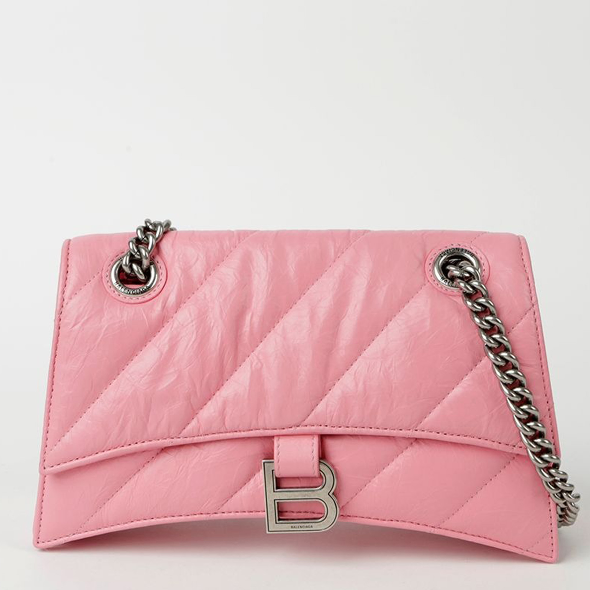 

Balenciaga Quilt Crush Small Chain Shoulder And Cross Bag, Pink