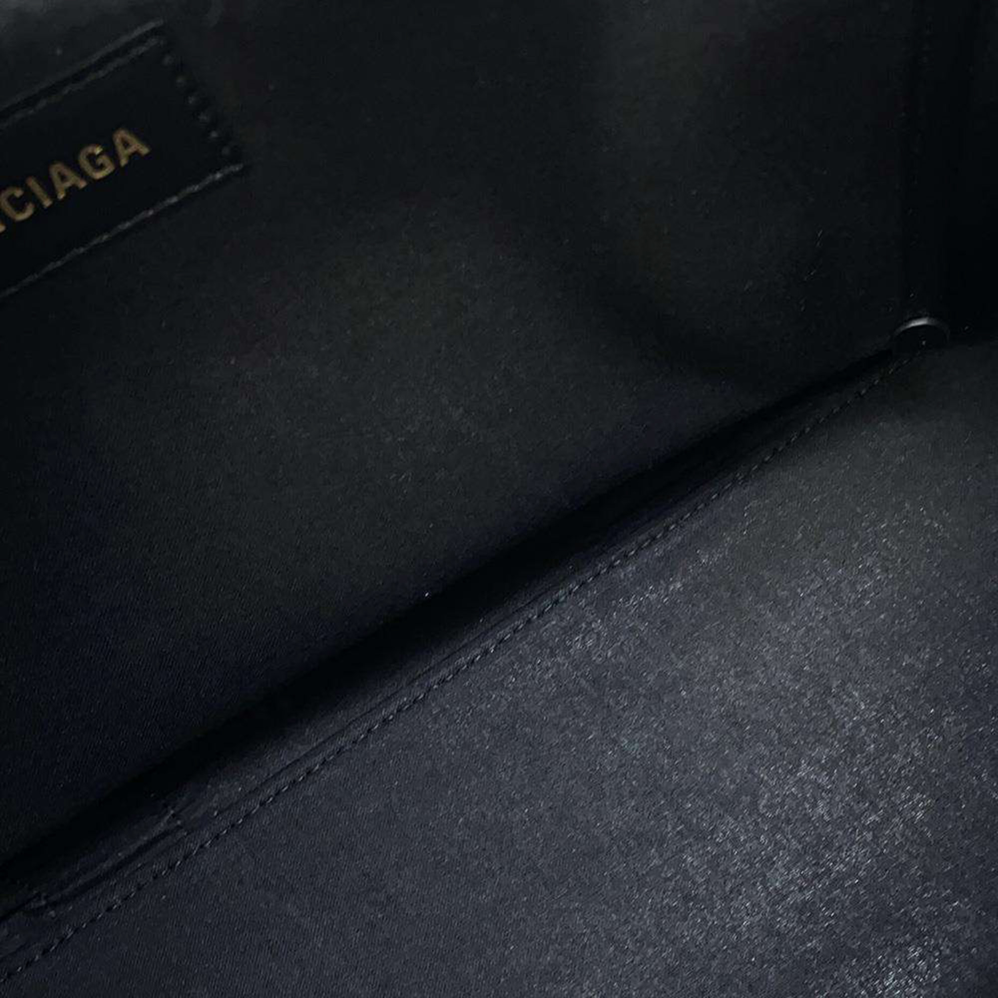Balenciaga Black/White Canvas Leather Tote Bag 
