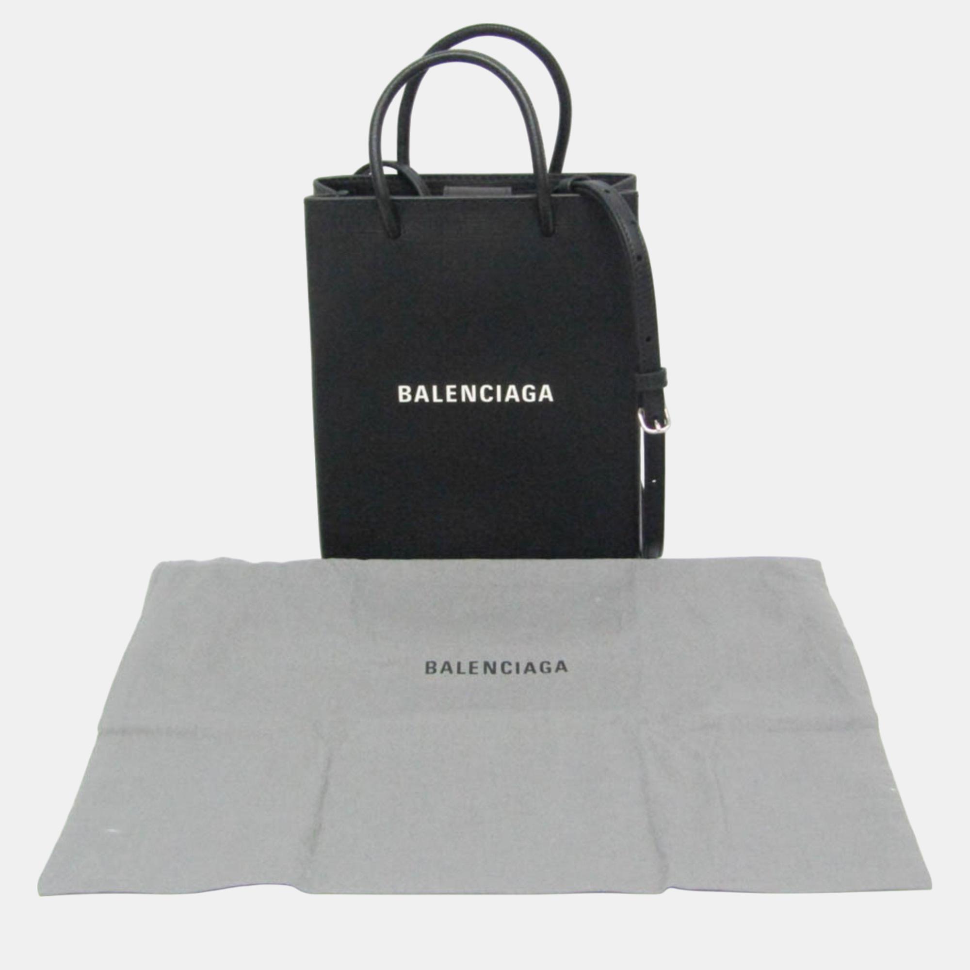 Balenciaga Black Leather Shoulder Bag 