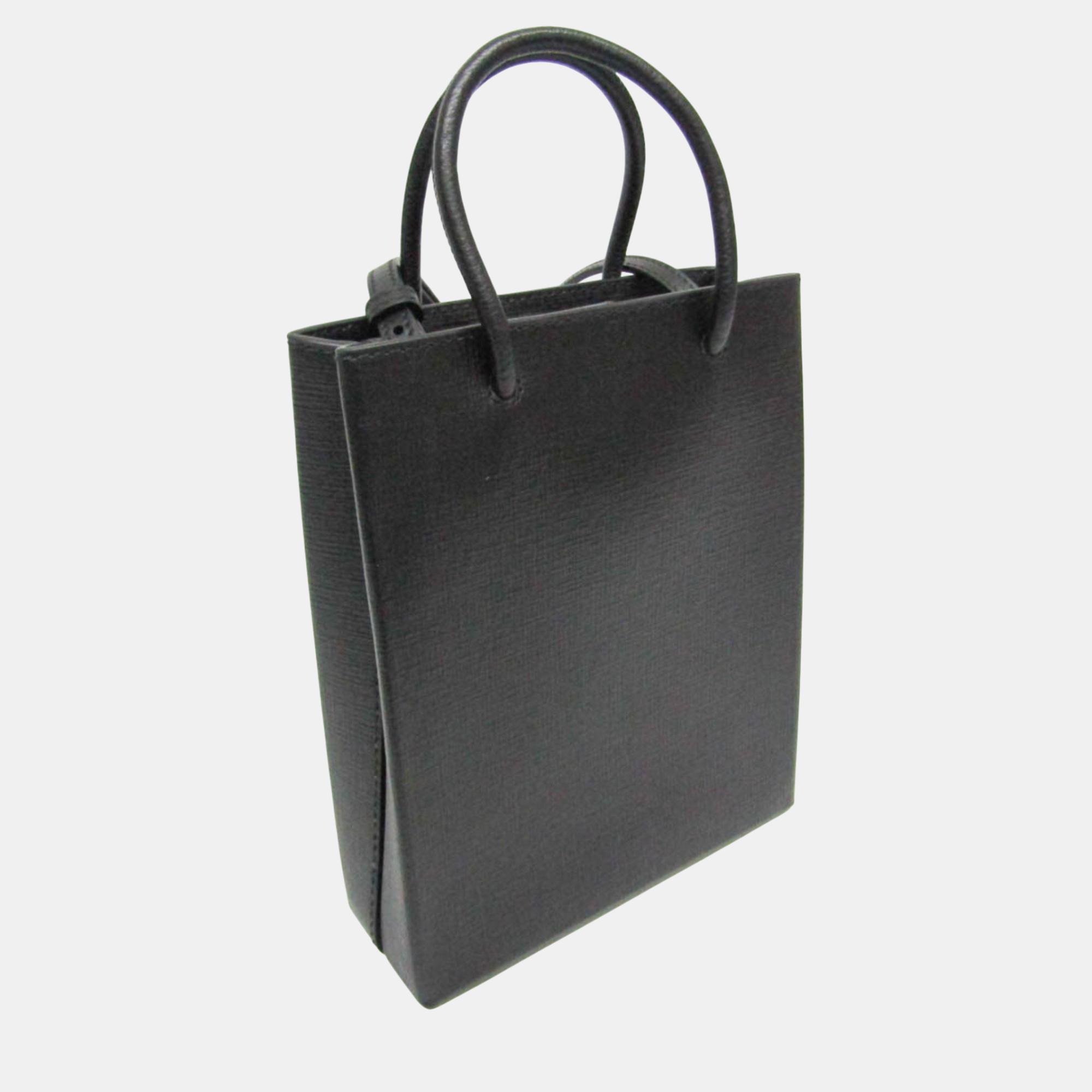 Balenciaga Black Leather Shoulder Bag 