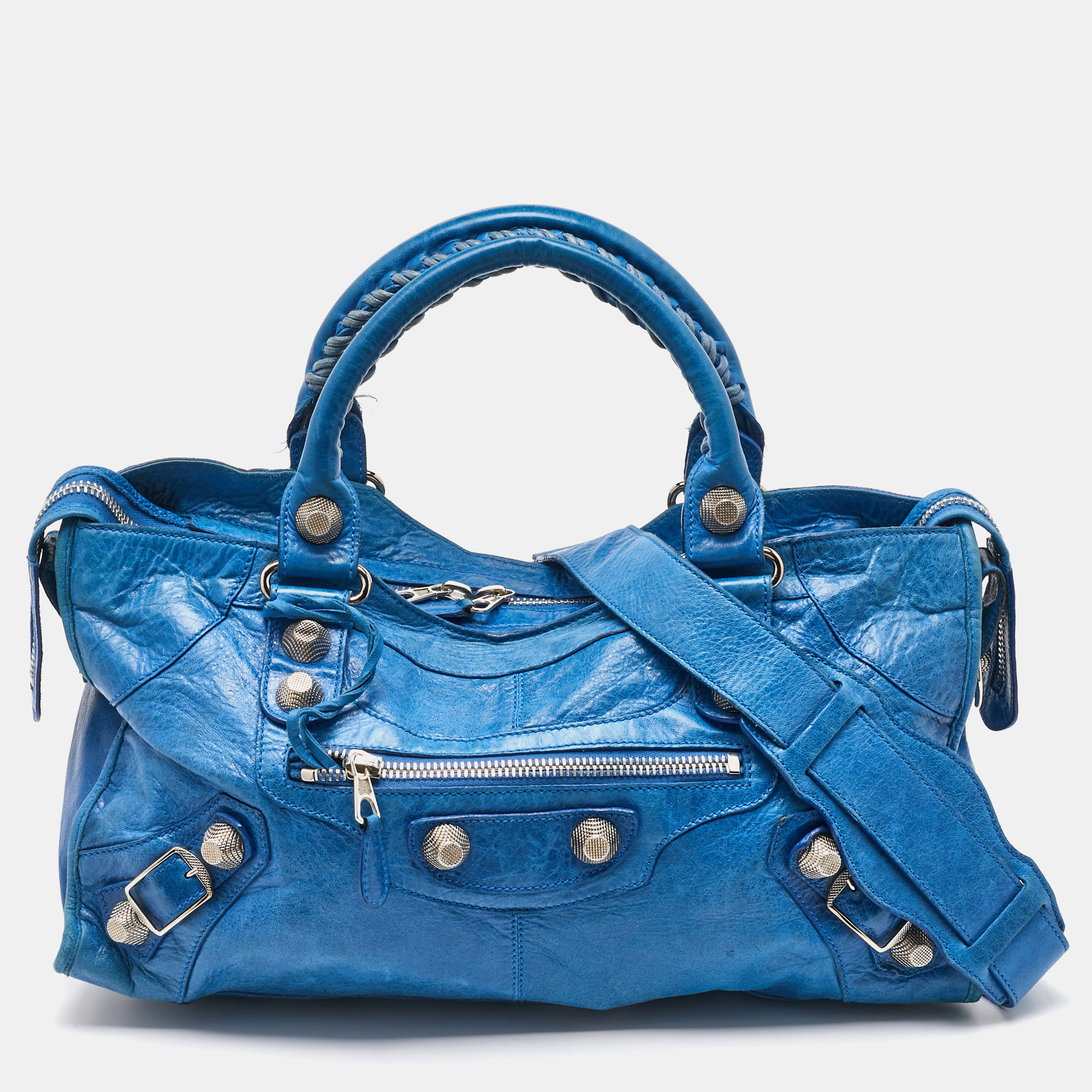 

Balenciaga Blue Leather GSH Part-Time Tote