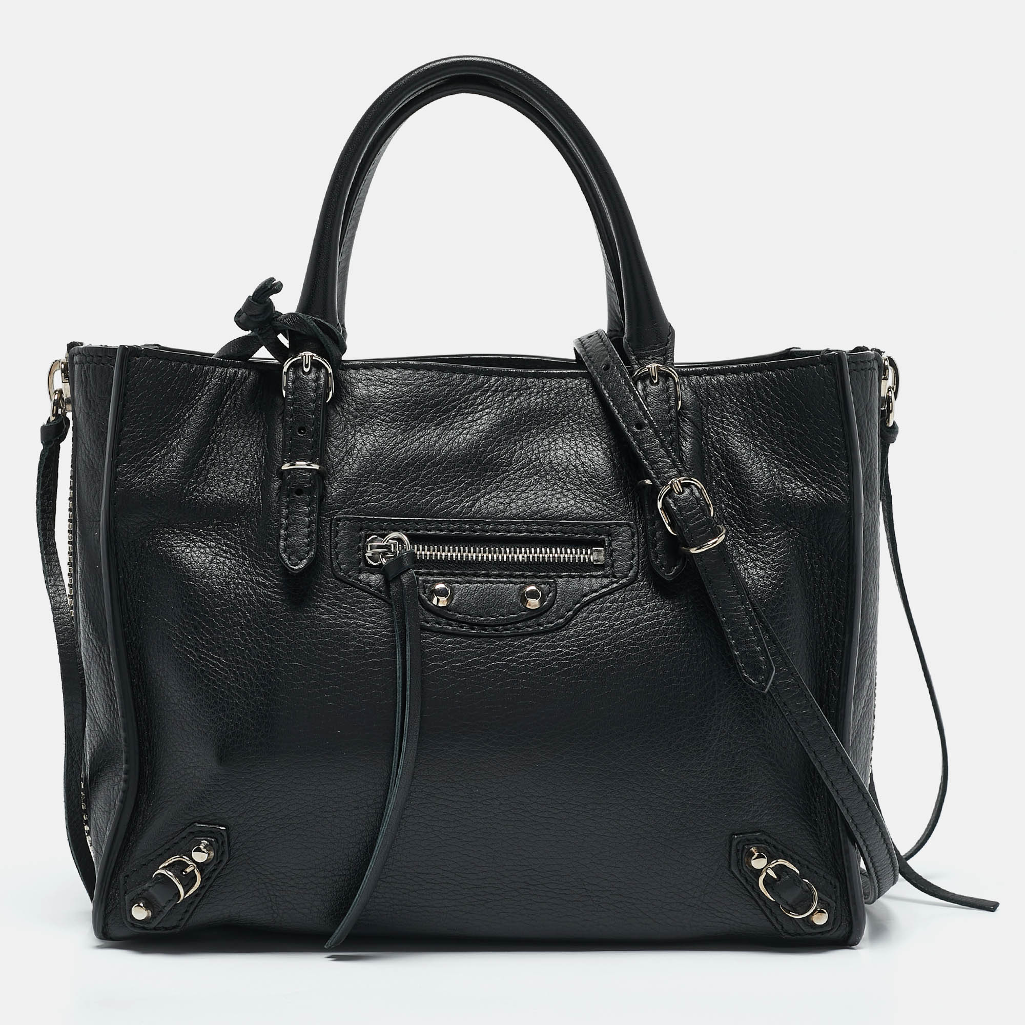 

Balenciaga Black Leather Mini Papier A4 Tote