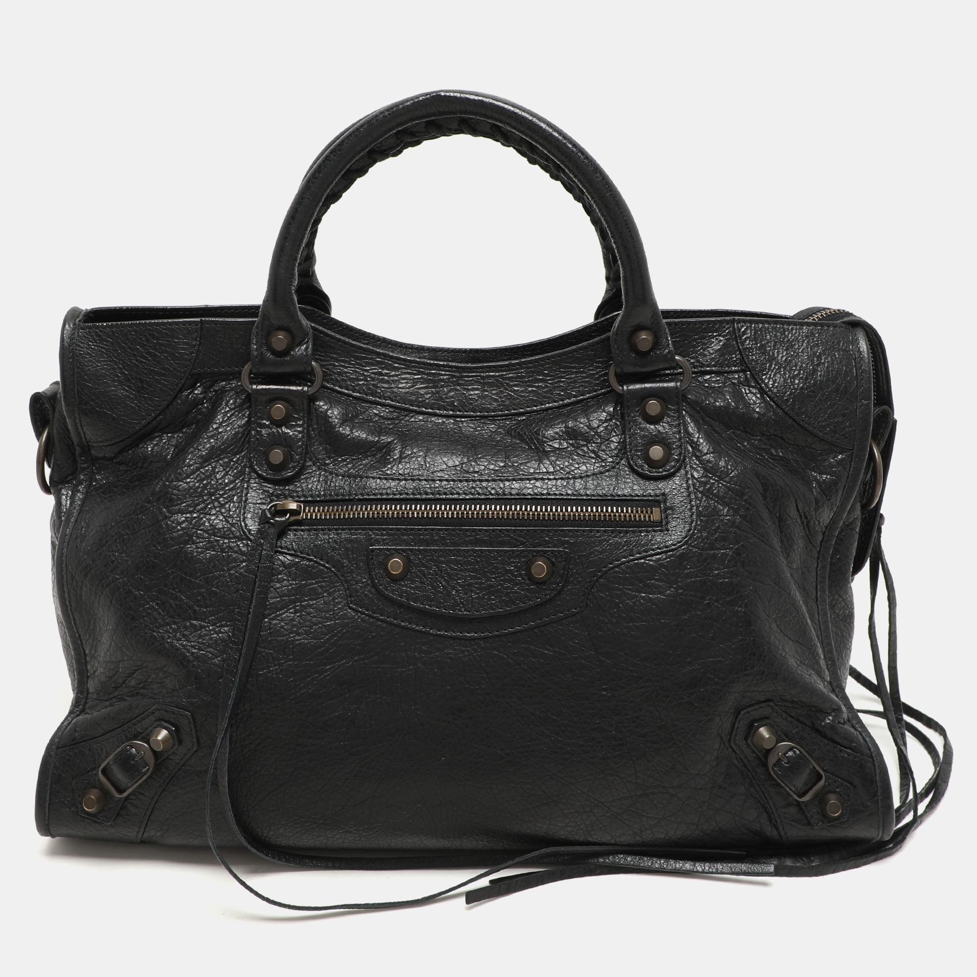 

Balenciaga Black Leather Motorcycle City Bag