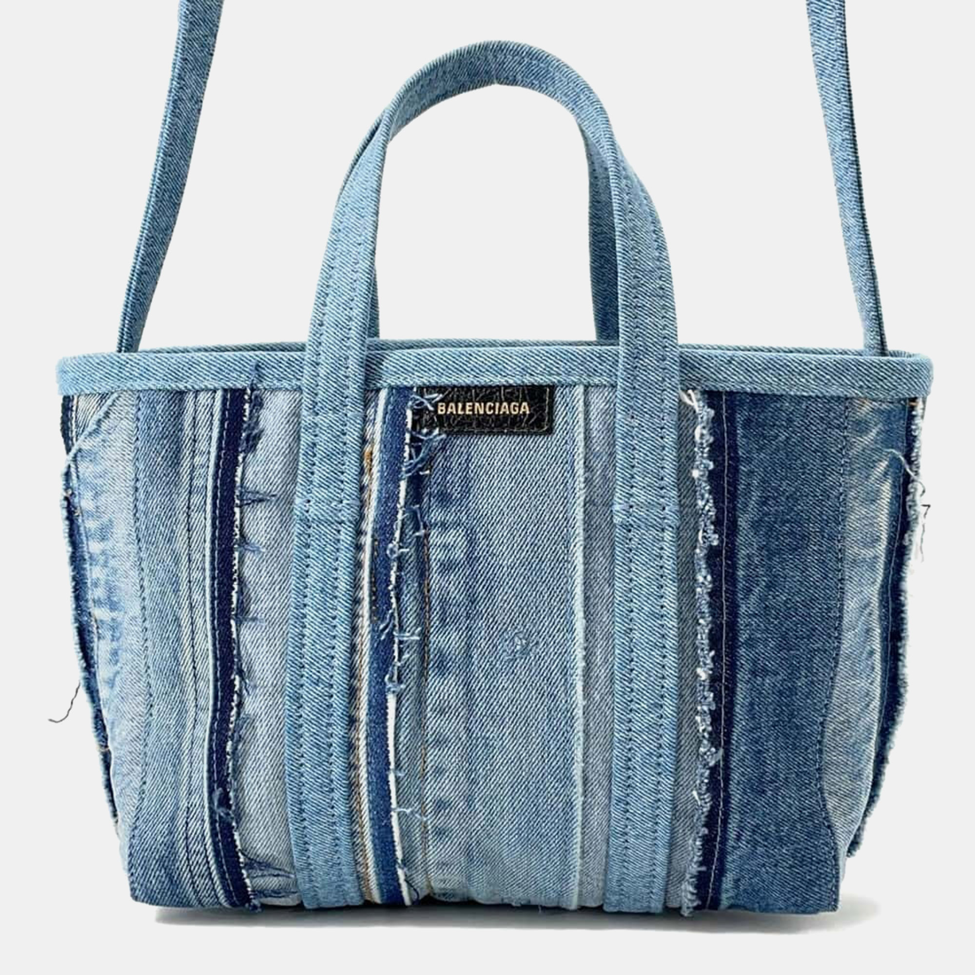 

Balenciaga Blue Denim Barbes Small Shoulder Bag
