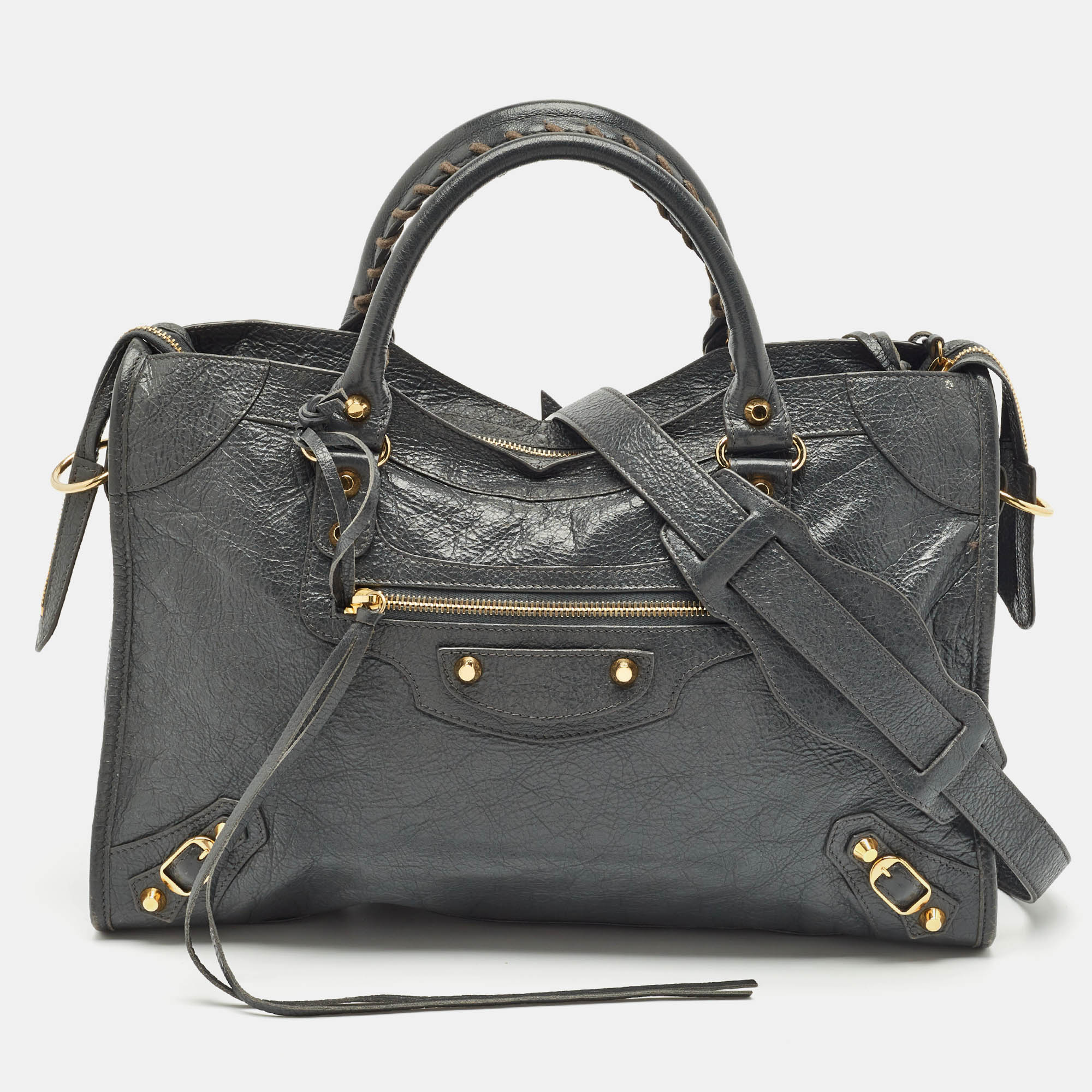 

Balenciaga Dark Grey Leather GH Classic City Bag