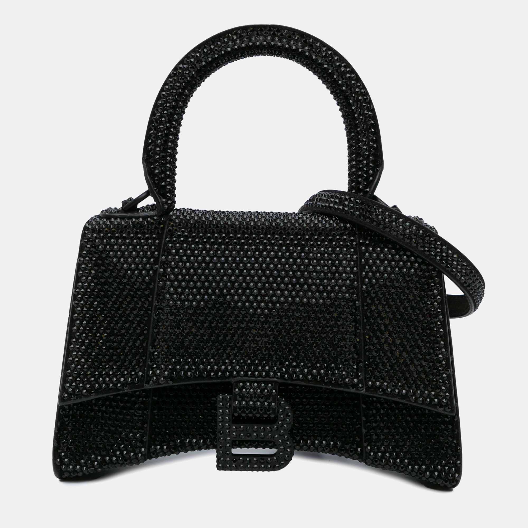 

Balenciaga Black Rhinestone Hourglass Satchel
